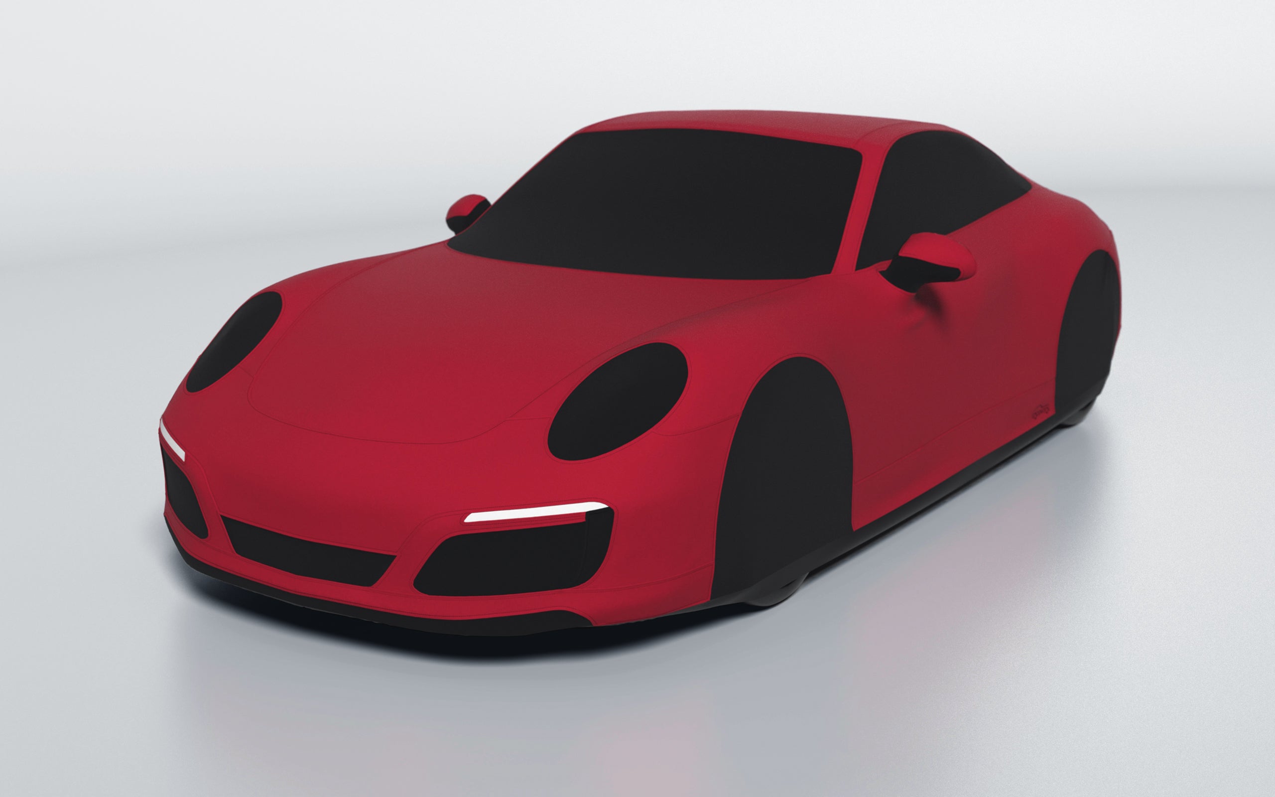 Goodwool tailor-made car cover for Porsche 911 (991.2) Carrera 4S — Red 130