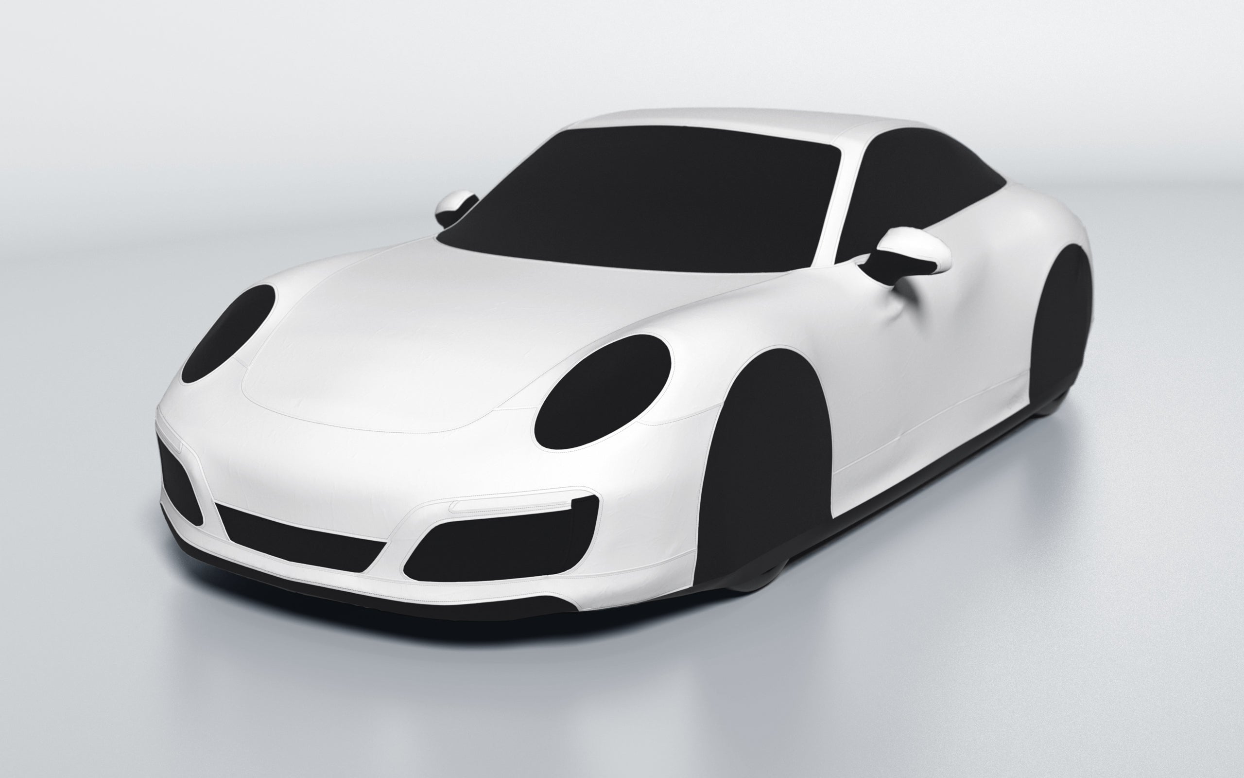 Goodwool tailor-made car cover for Porsche 911 (991.2) Carrera 4 — White 010