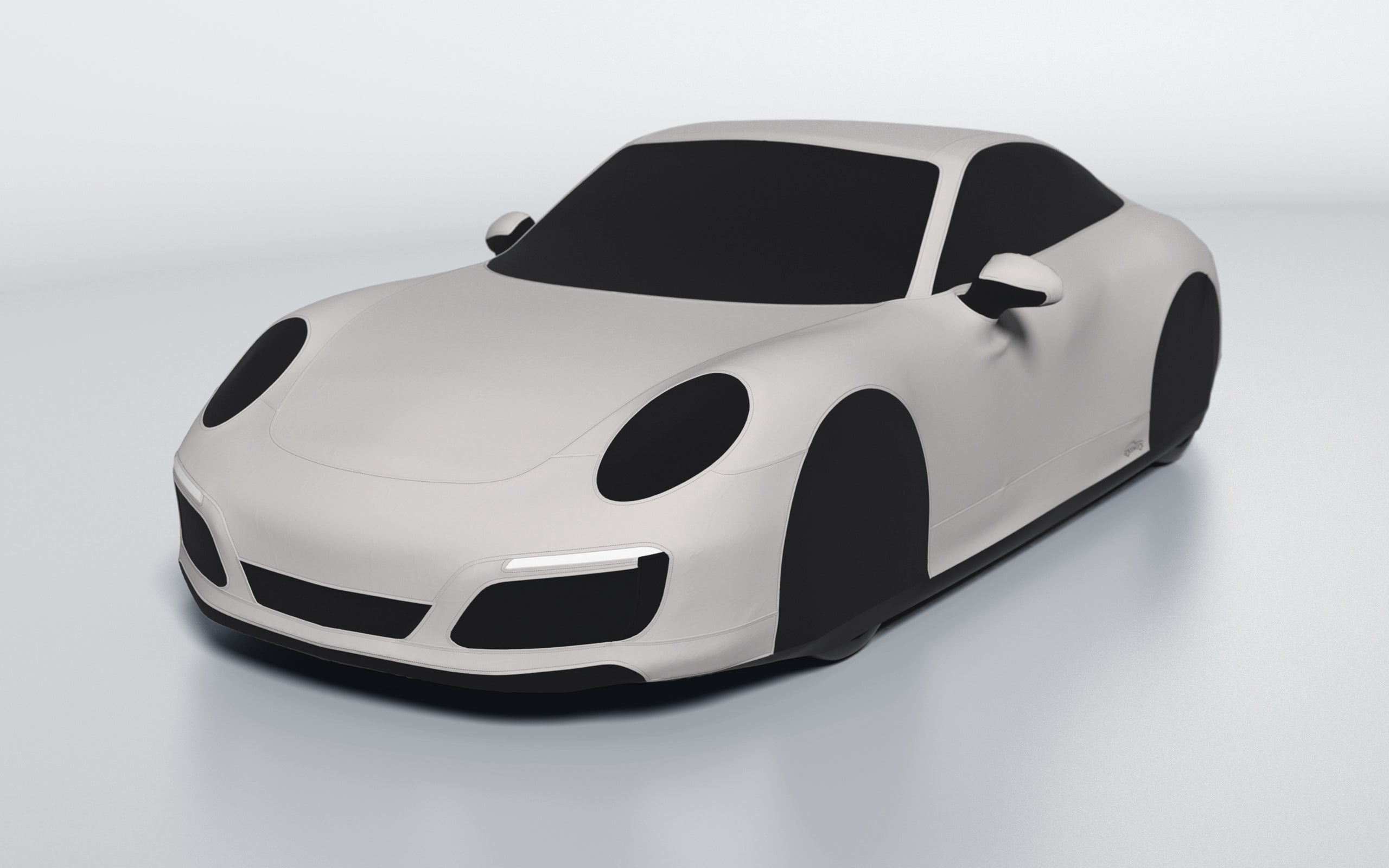 Goodwool tailor-made car cover for Porsche 911 (991.2) Carrera 4 — White 030