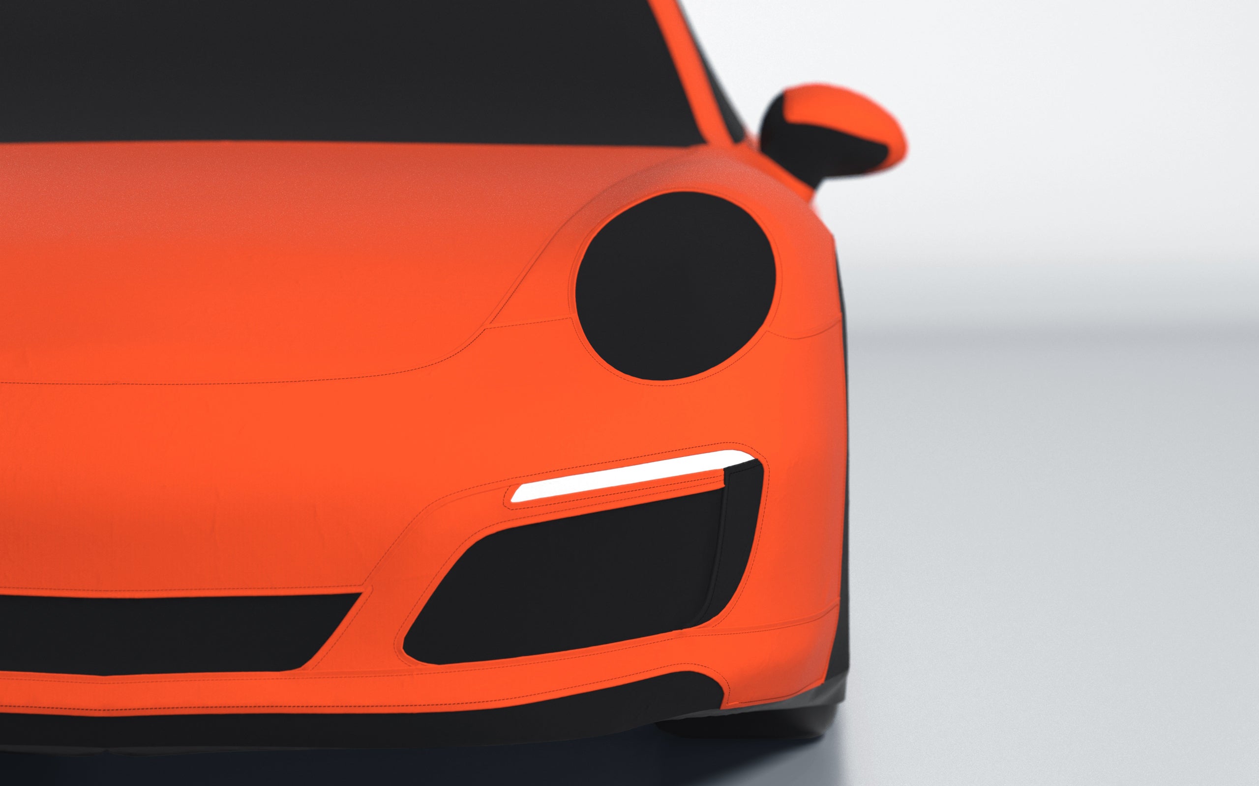 Goodwool tailor-made car cover for Porsche 911 (991.2) Carrera 4 — Orange 220