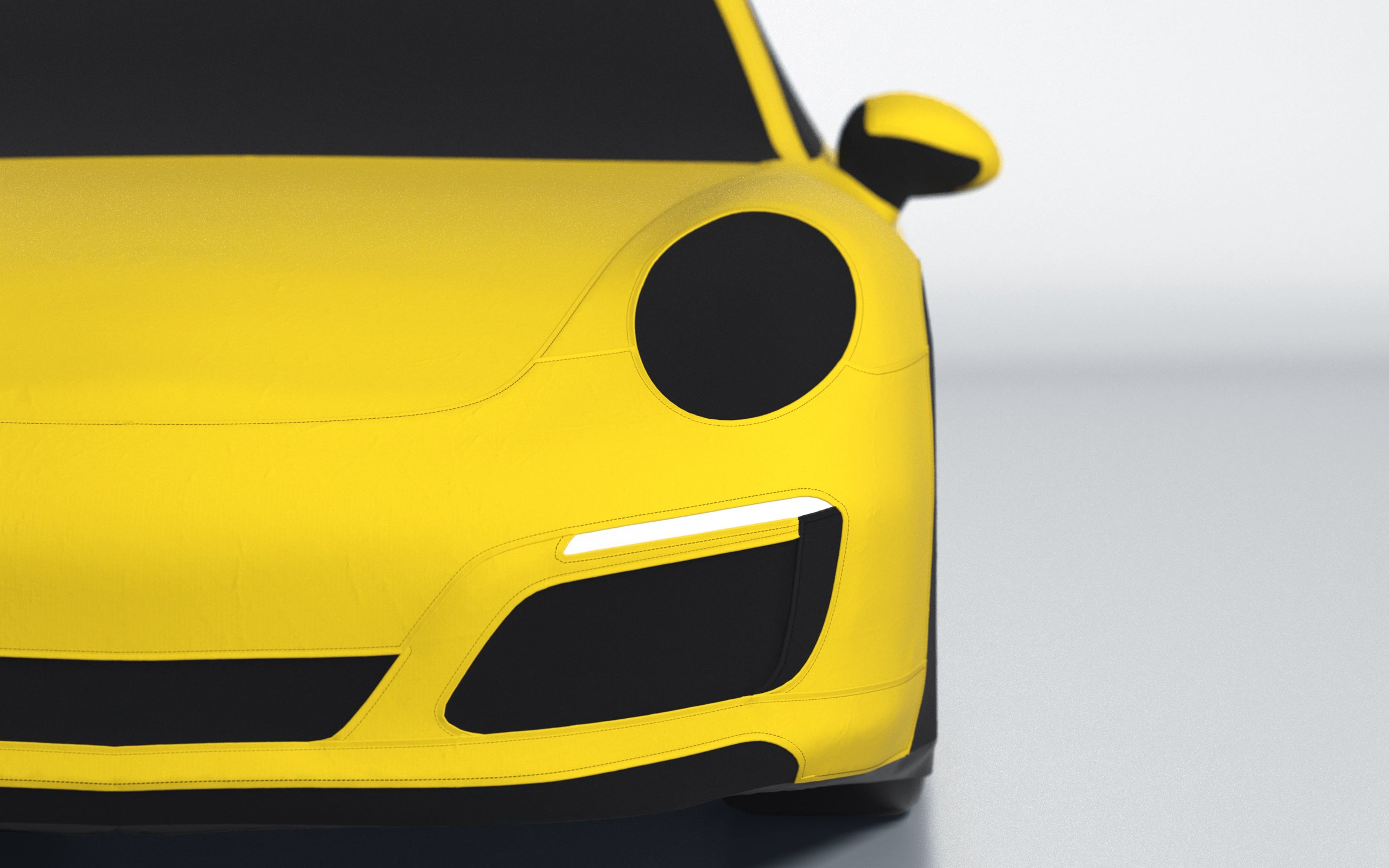 Goodwool tailor-made car cover for Porsche 911 (991.2) Carrera 4 — Yellow 340