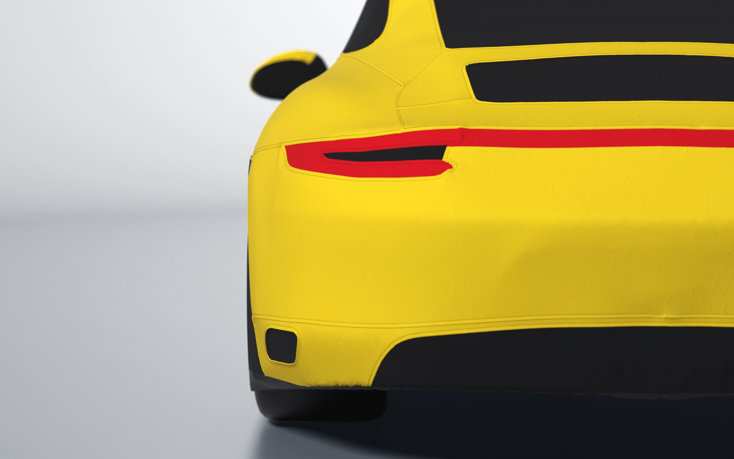 Goodwool tailor-made car cover for Porsche 911 (991.2) Carrera 4 — Yellow 340