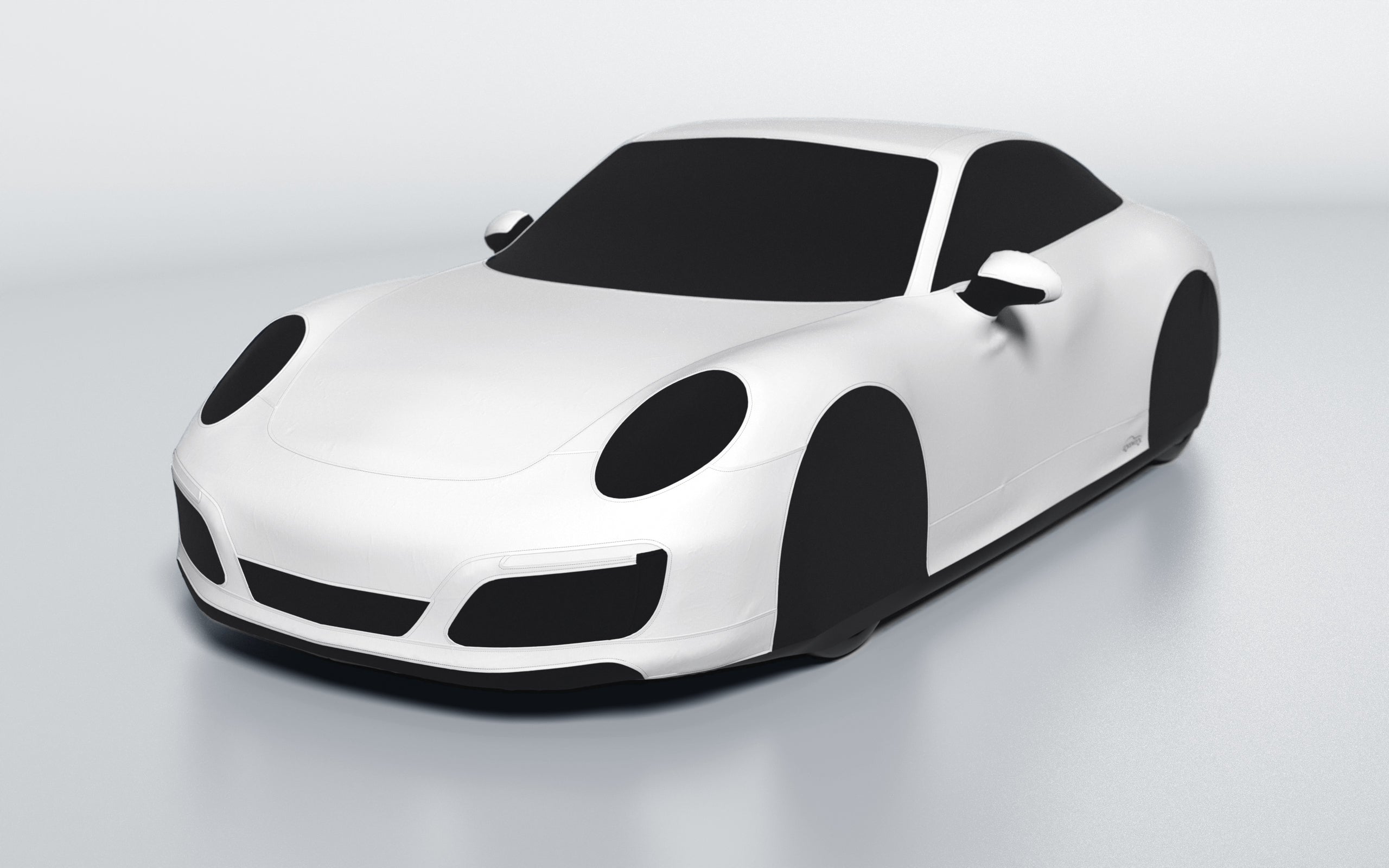 Goodwool tailor-made car cover for Porsche 911 (991.2) Carrera S — White 010