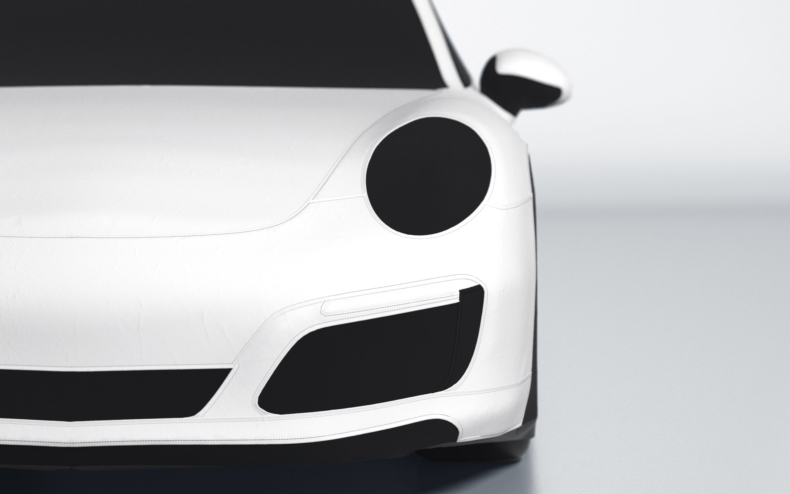 Goodwool tailor-made car cover for Porsche 911 (991.2) Carrera S — White 010