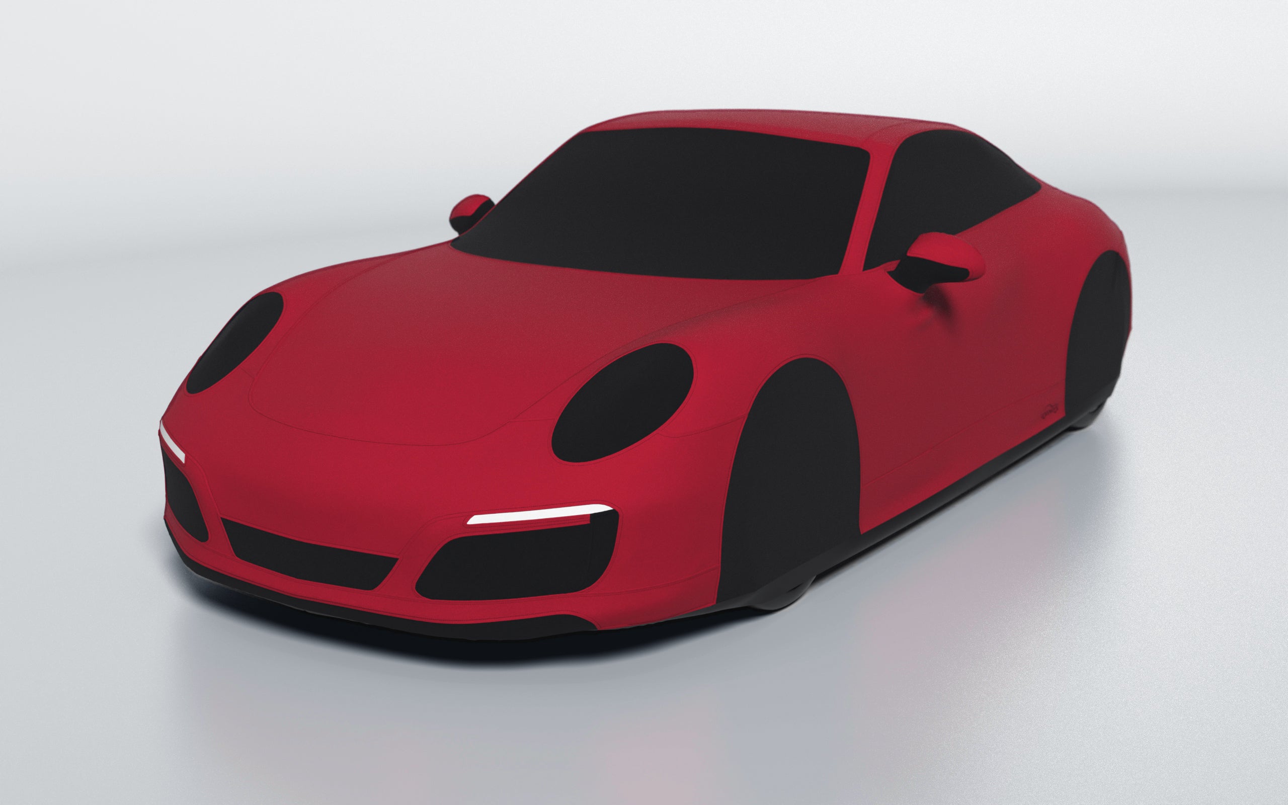 Goodwool tailor-made car cover for Porsche 911 (991.2) Carrera S — Red 130