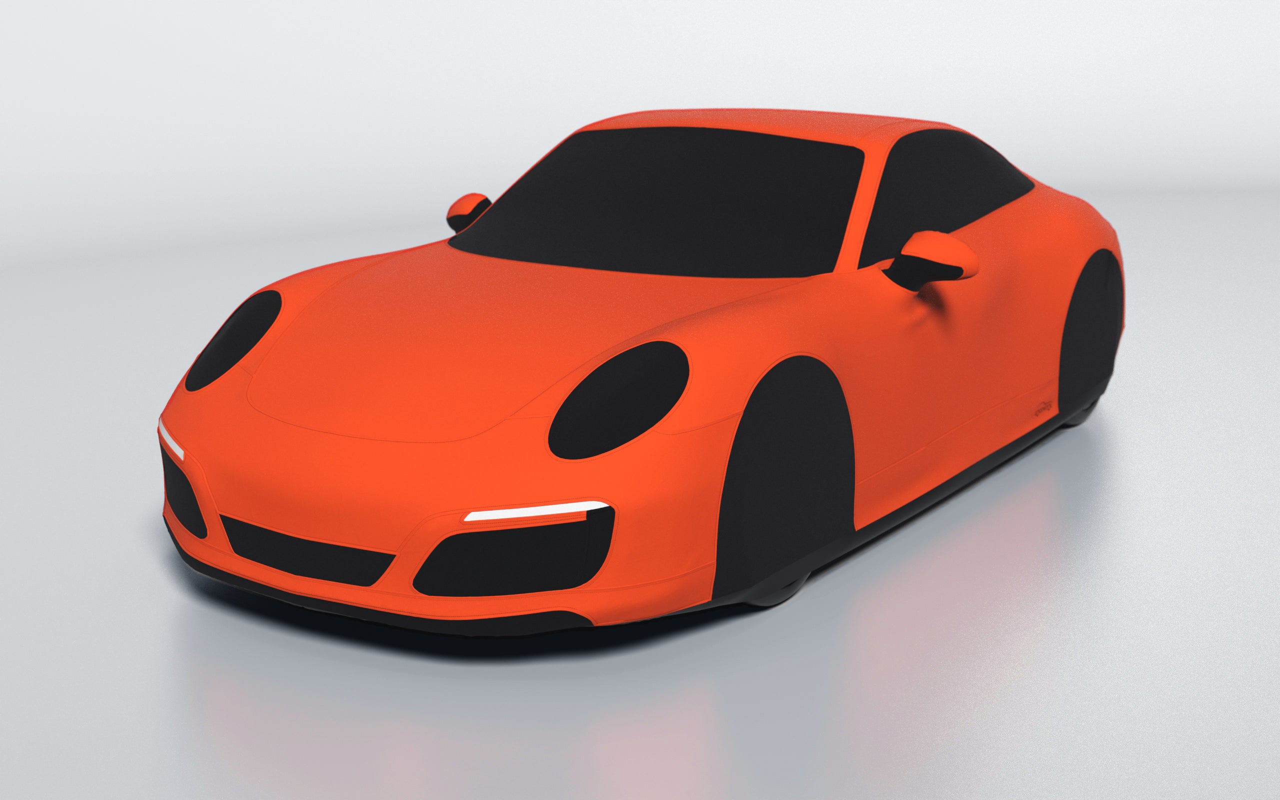 Goodwool tailor-made car cover for Porsche 911 (991.2) Carrera S — Orange 220