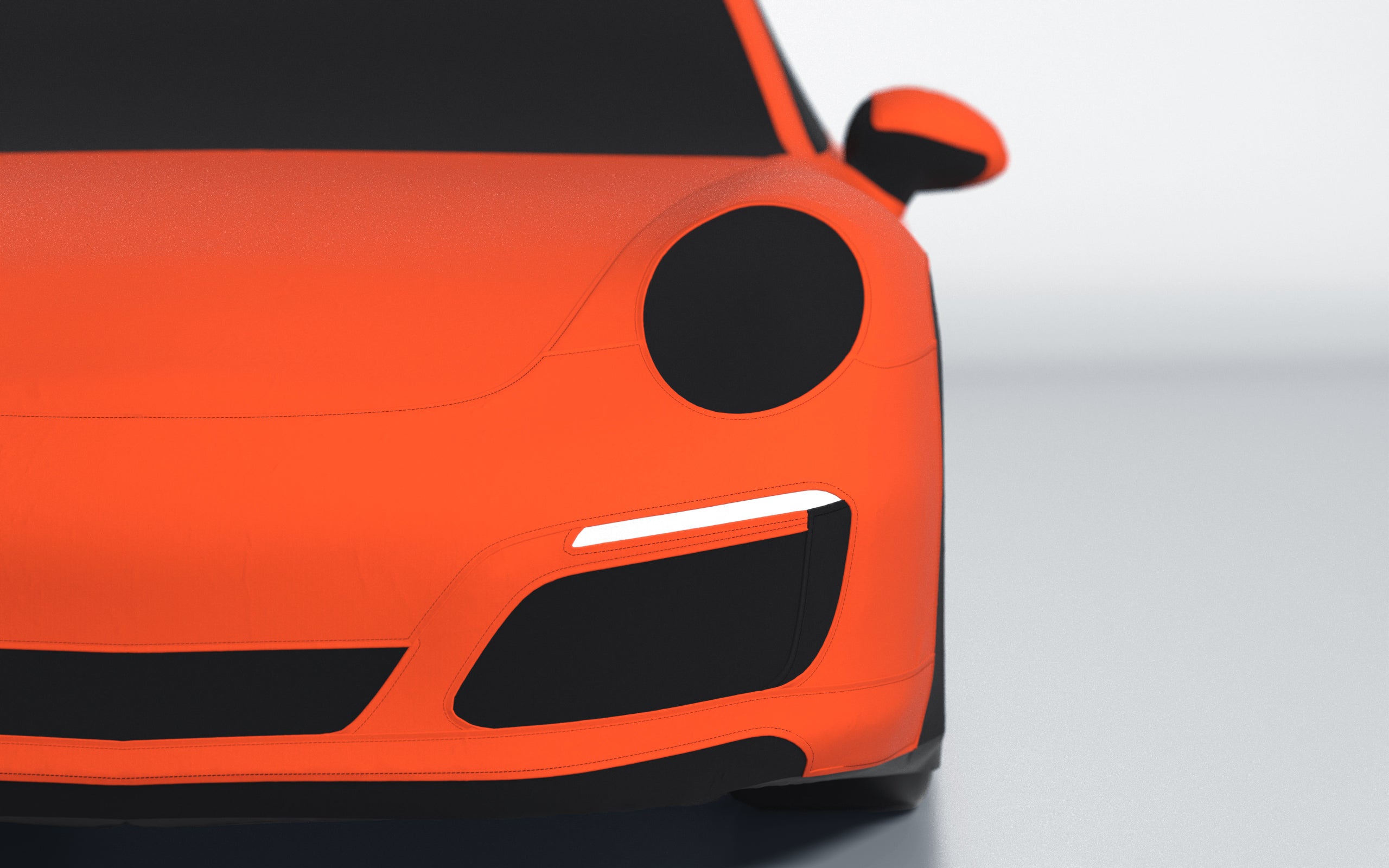 Goodwool tailor-made car cover for Porsche 911 (991.2) Carrera S — Orange 220