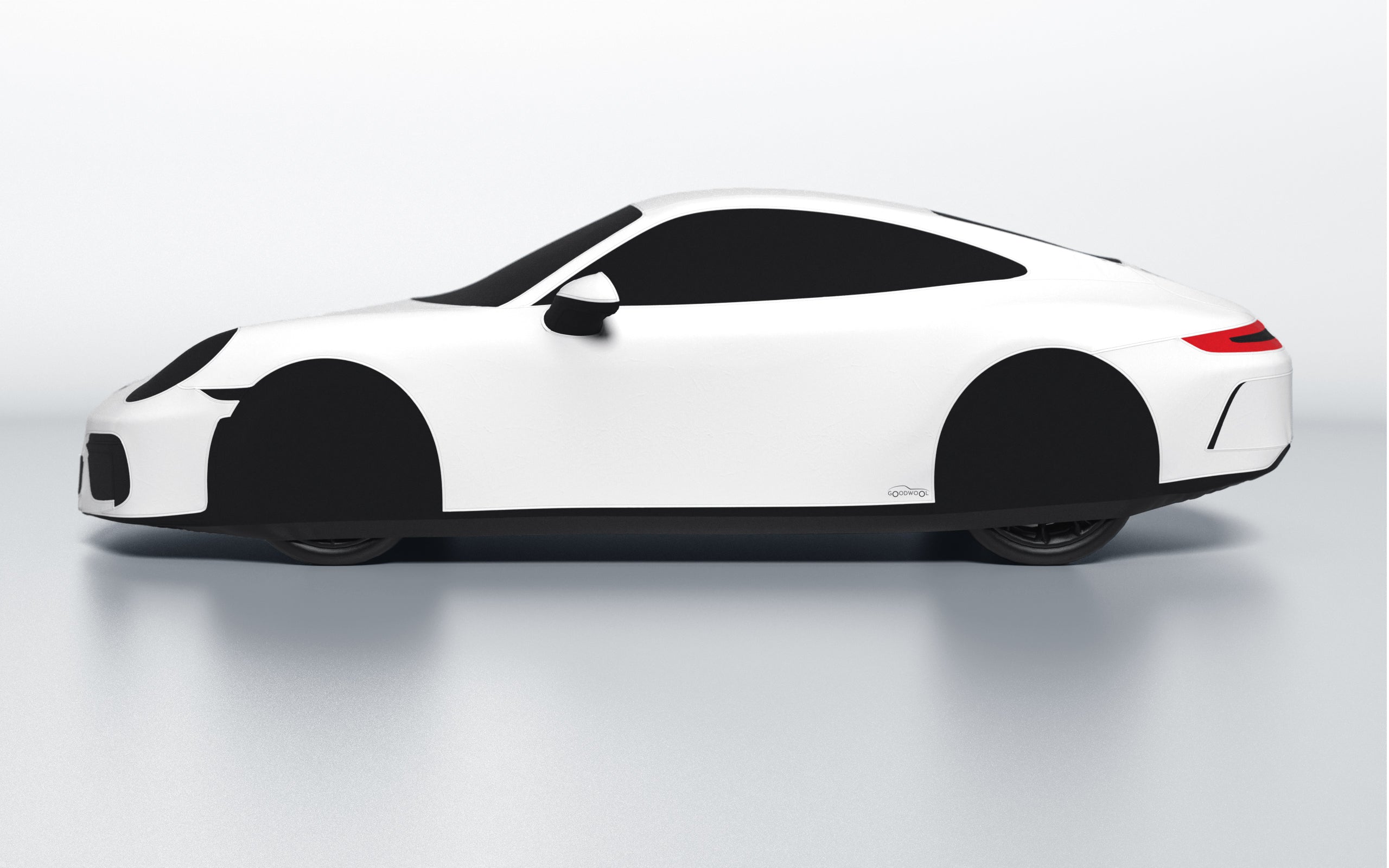 Goodwool tailor-made car cover for Porsche 911 (991.2) GT3 Touring — White 010