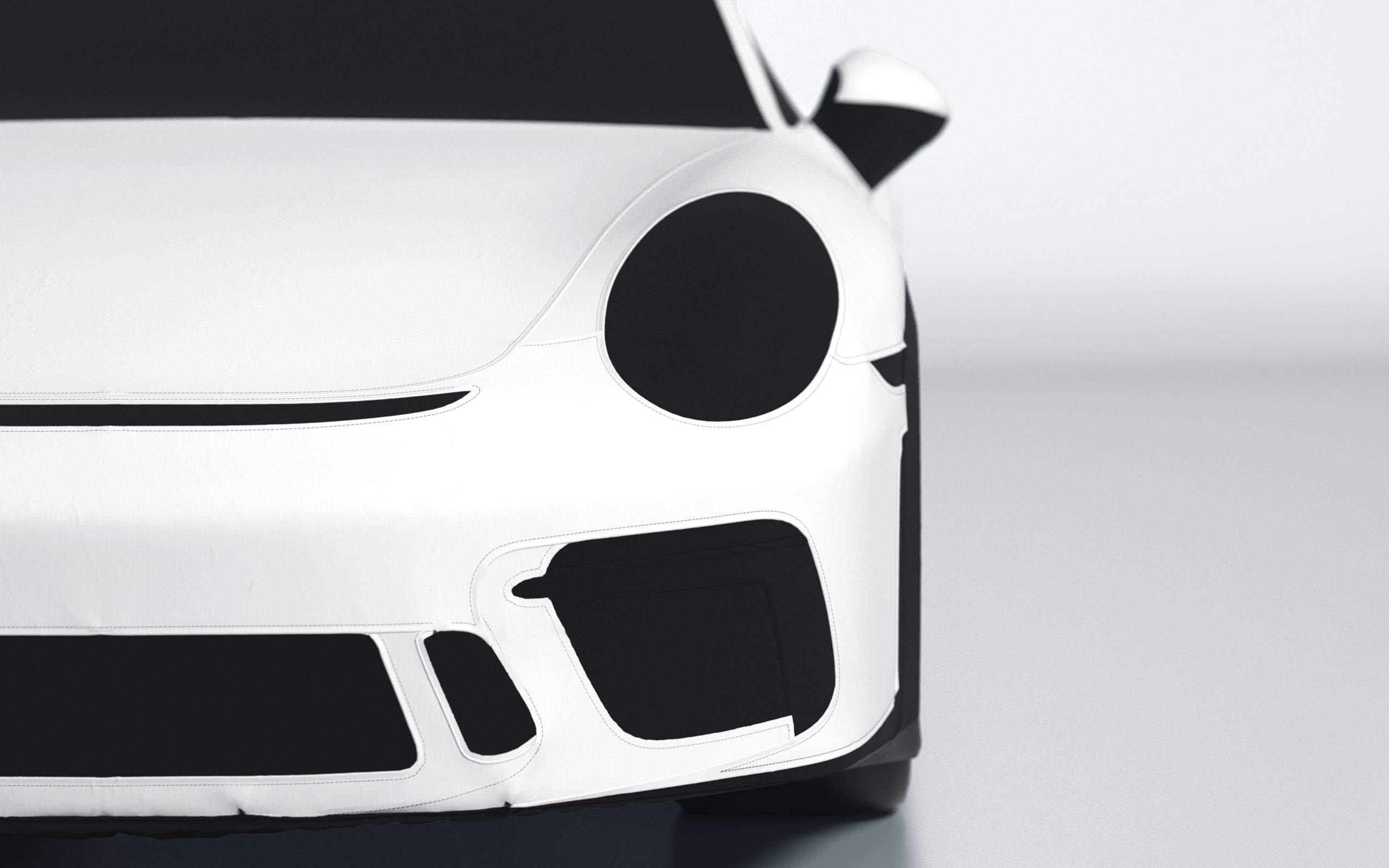 Goodwool tailor-made car cover for Porsche 911 (991.2) GT3 Touring — White 010