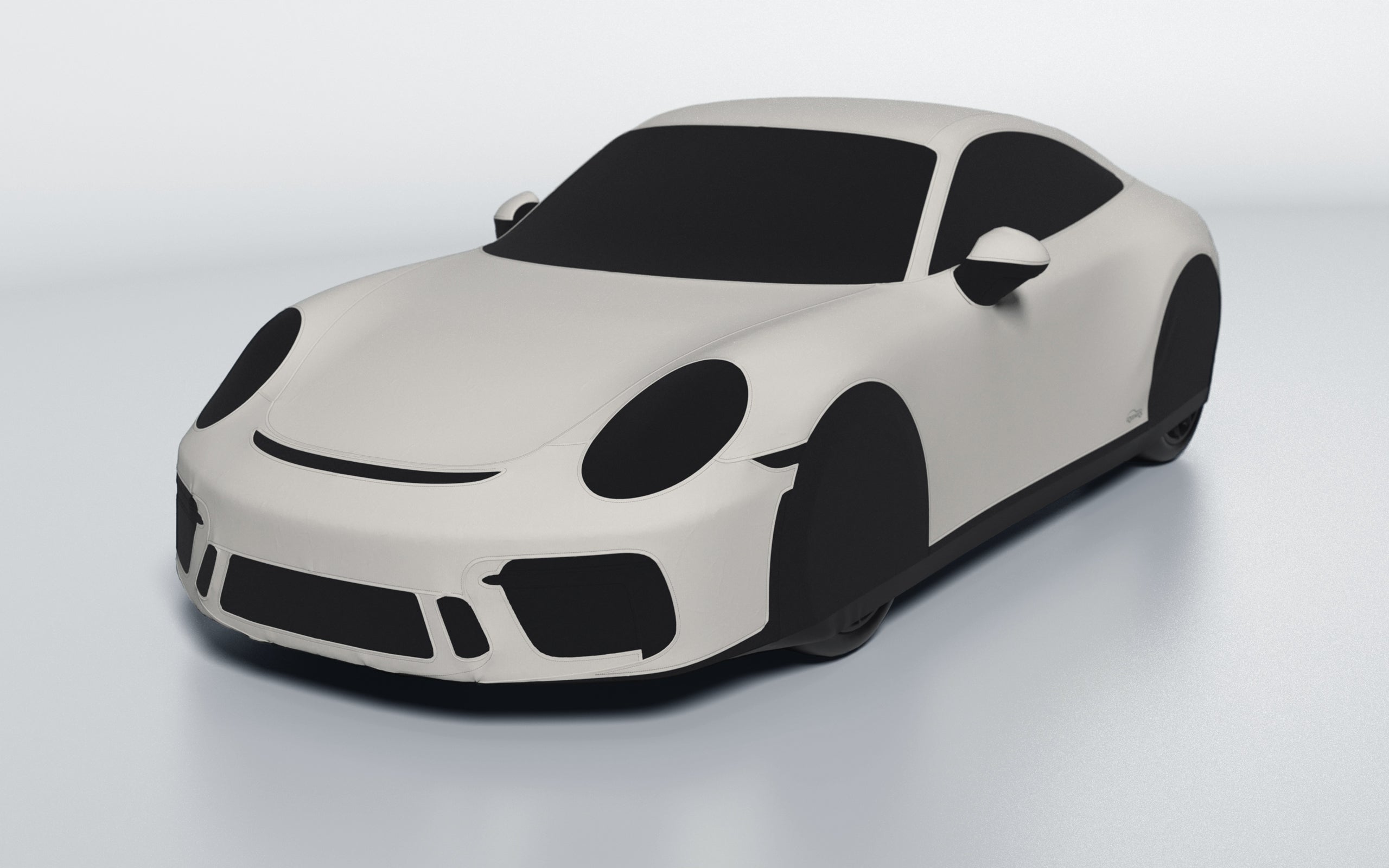 Goodwool tailor-made car cover for Porsche 911 (991.2) GT3 Touring — White 030