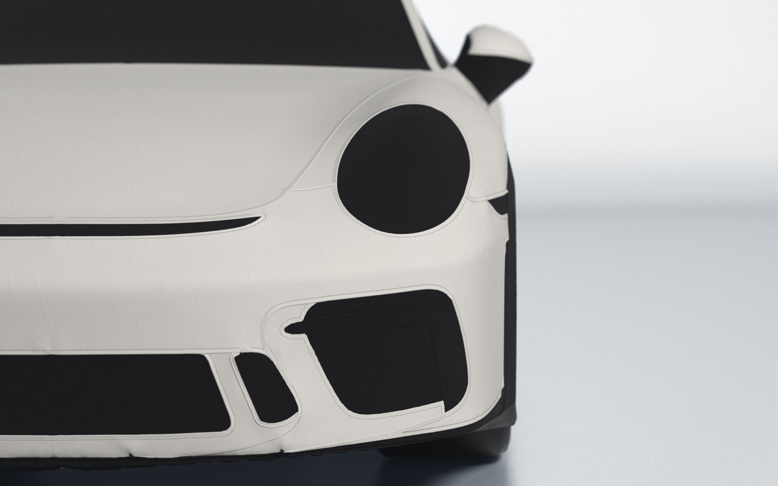 Goodwool tailor-made car cover for Porsche 911 (991.2) GT3 Touring — White 030