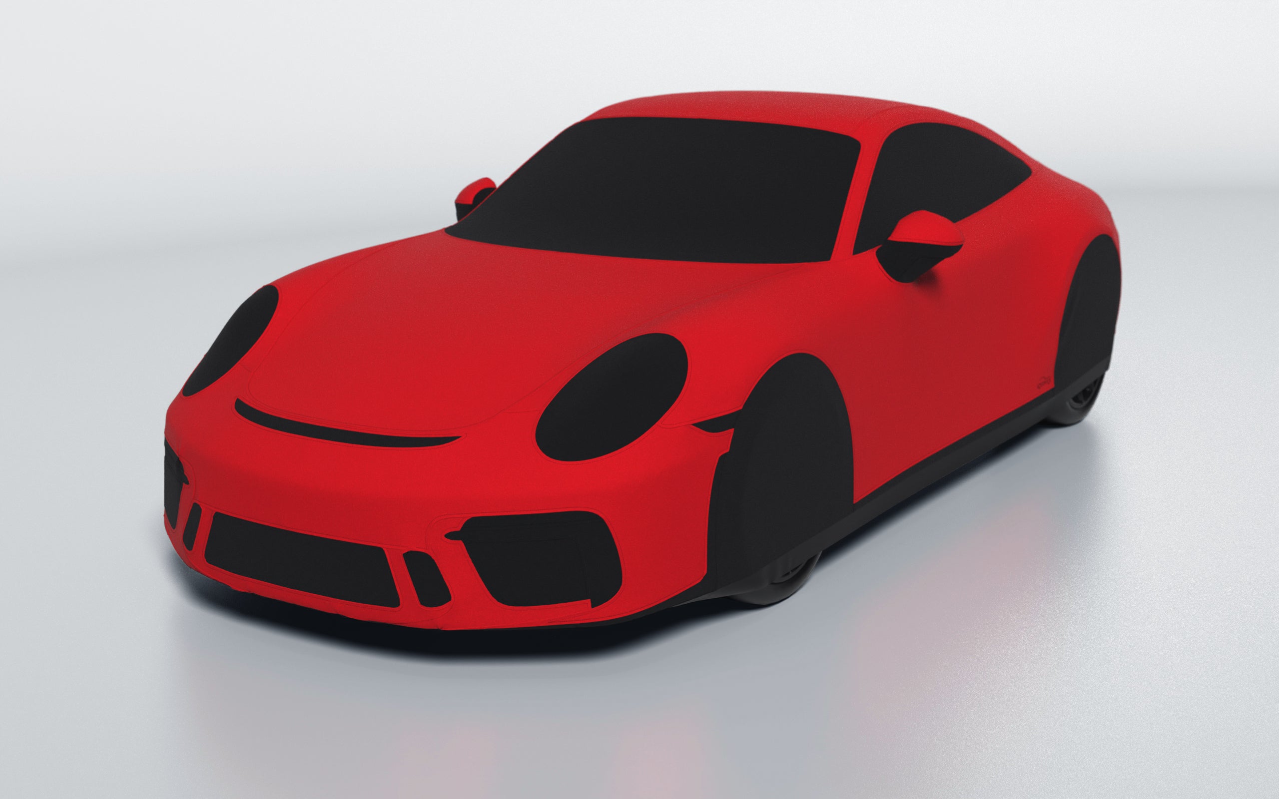 Goodwool tailor-made car cover for Porsche 911 (991.2) GT3 Touring — Red 150