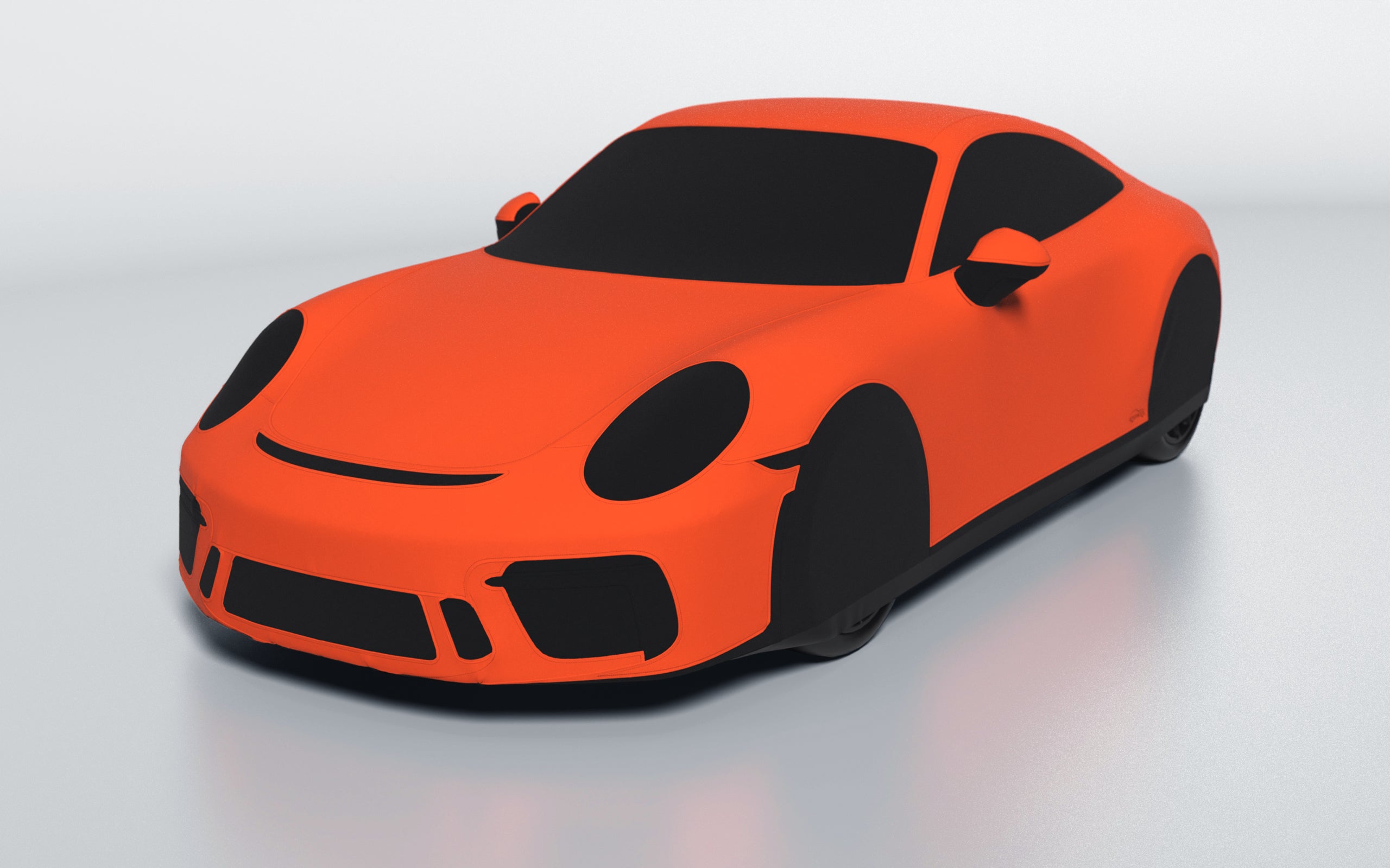 Goodwool tailor-made car cover for Porsche 911 (991.2) GT3 Touring — Orange 220