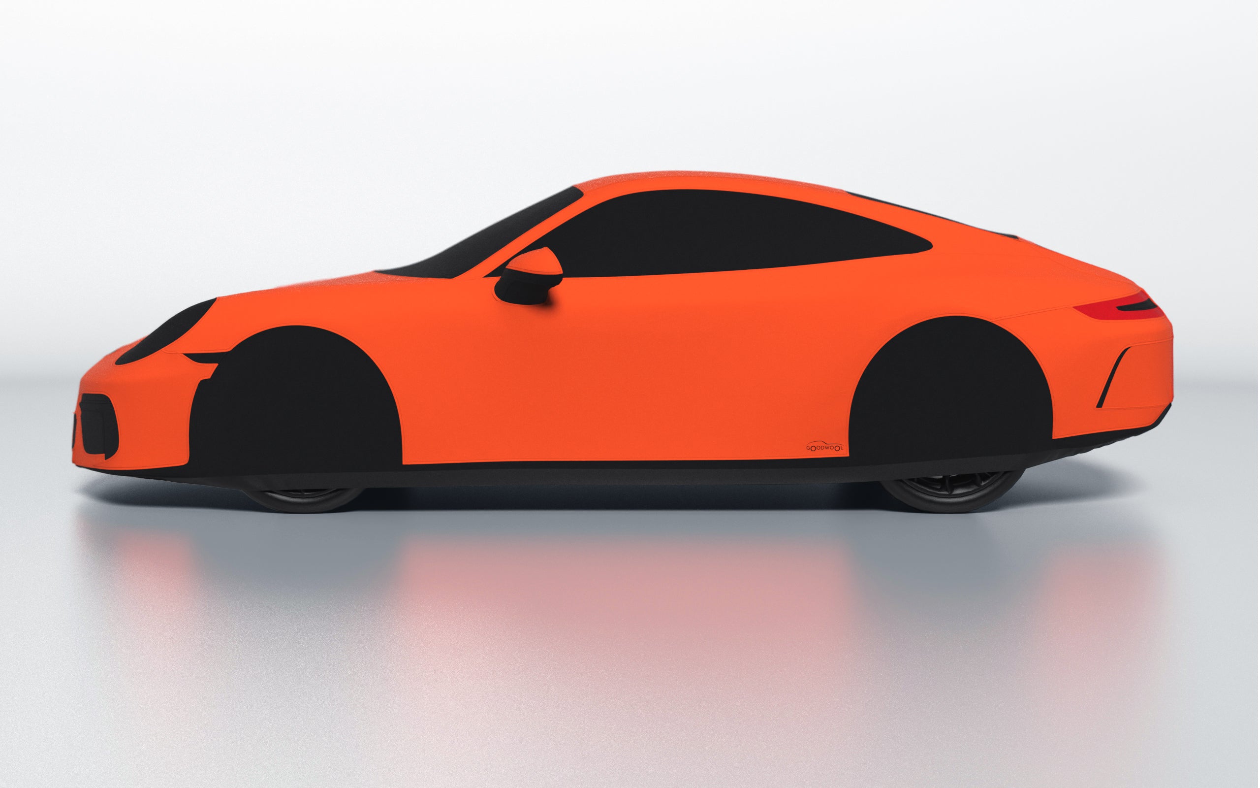 Goodwool tailor-made car cover for Porsche 911 (991.2) GT3 Touring — Orange 220