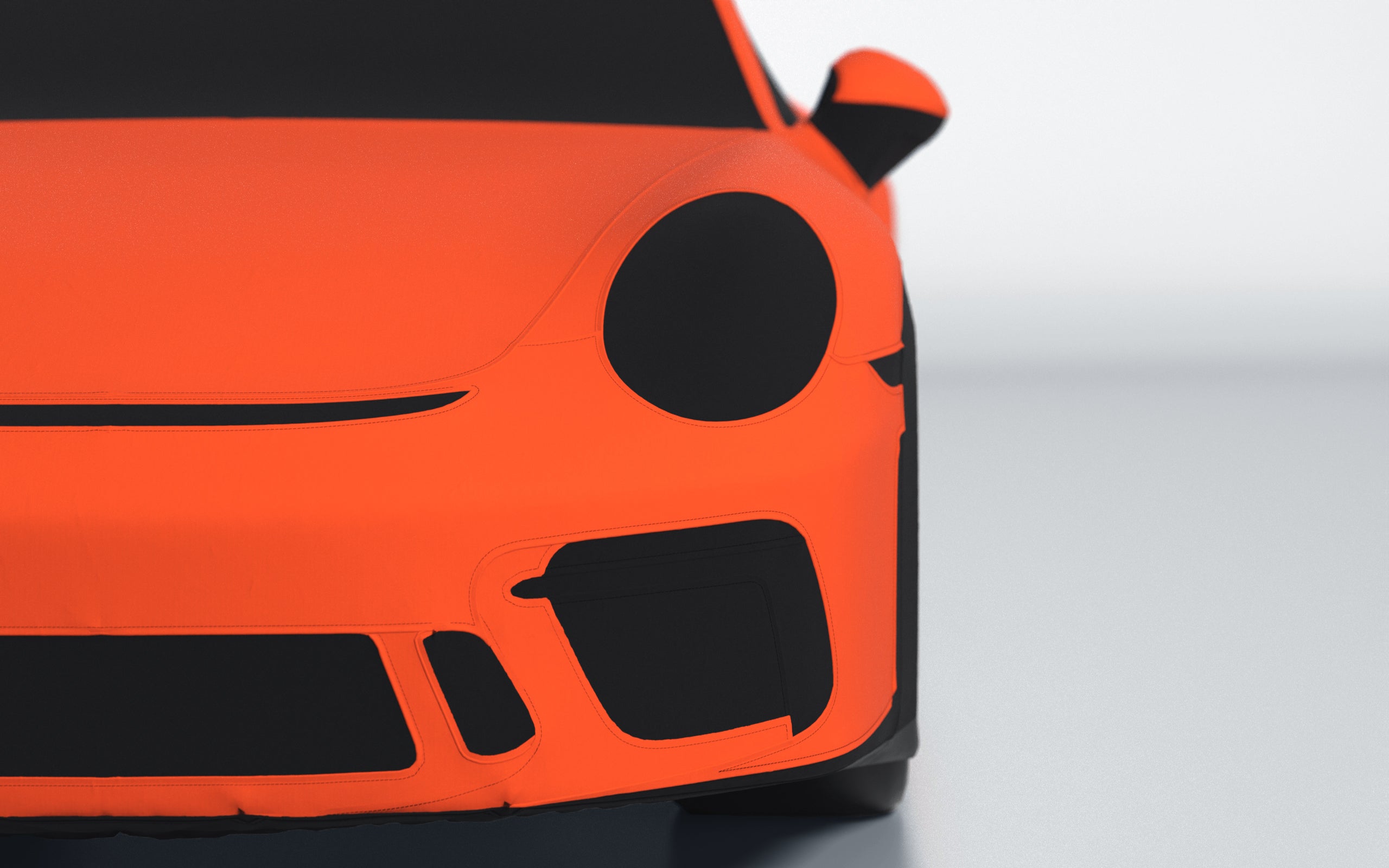 Goodwool tailor-made car cover for Porsche 911 (991.2) GT3 Touring — Orange 220