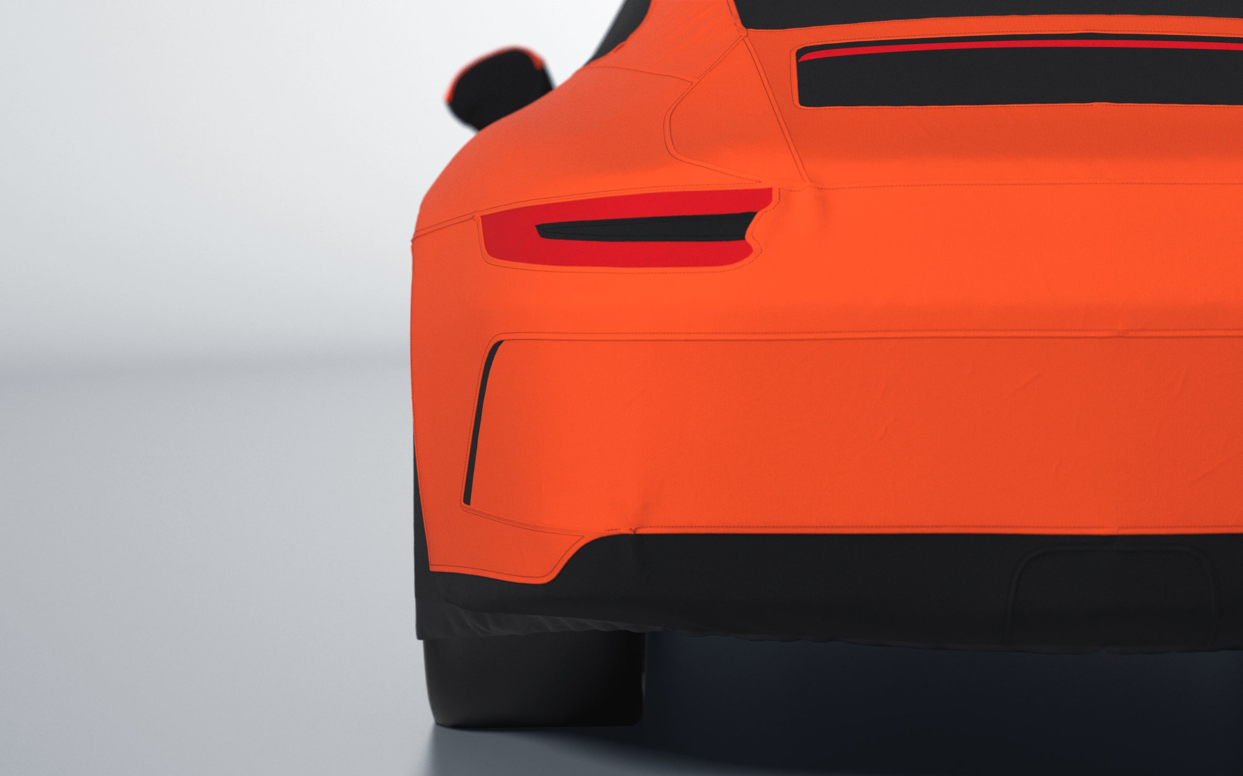 Goodwool tailor-made car cover for Porsche 911 (991.2) GT3 Touring — Orange 220