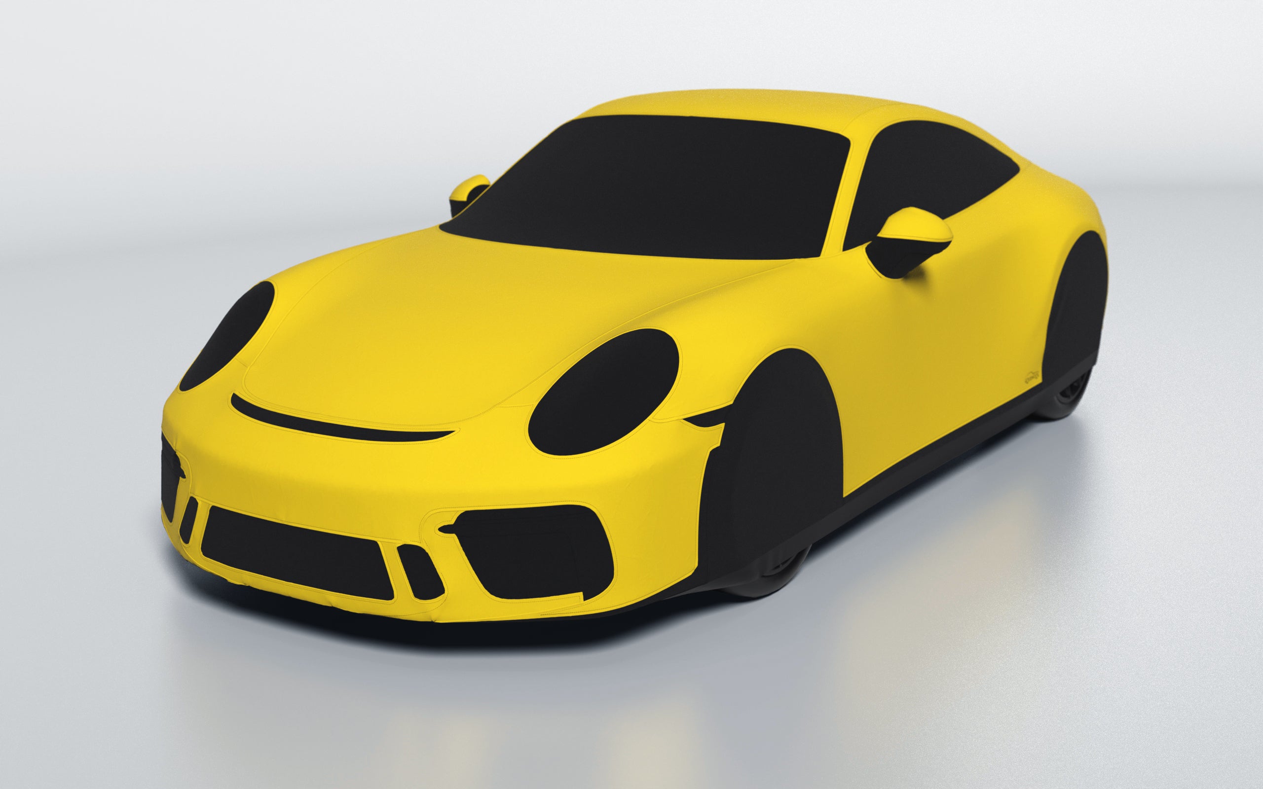 Goodwool tailor-made car cover for Porsche 911 (991.2) GT3 Touring — Yellow 340