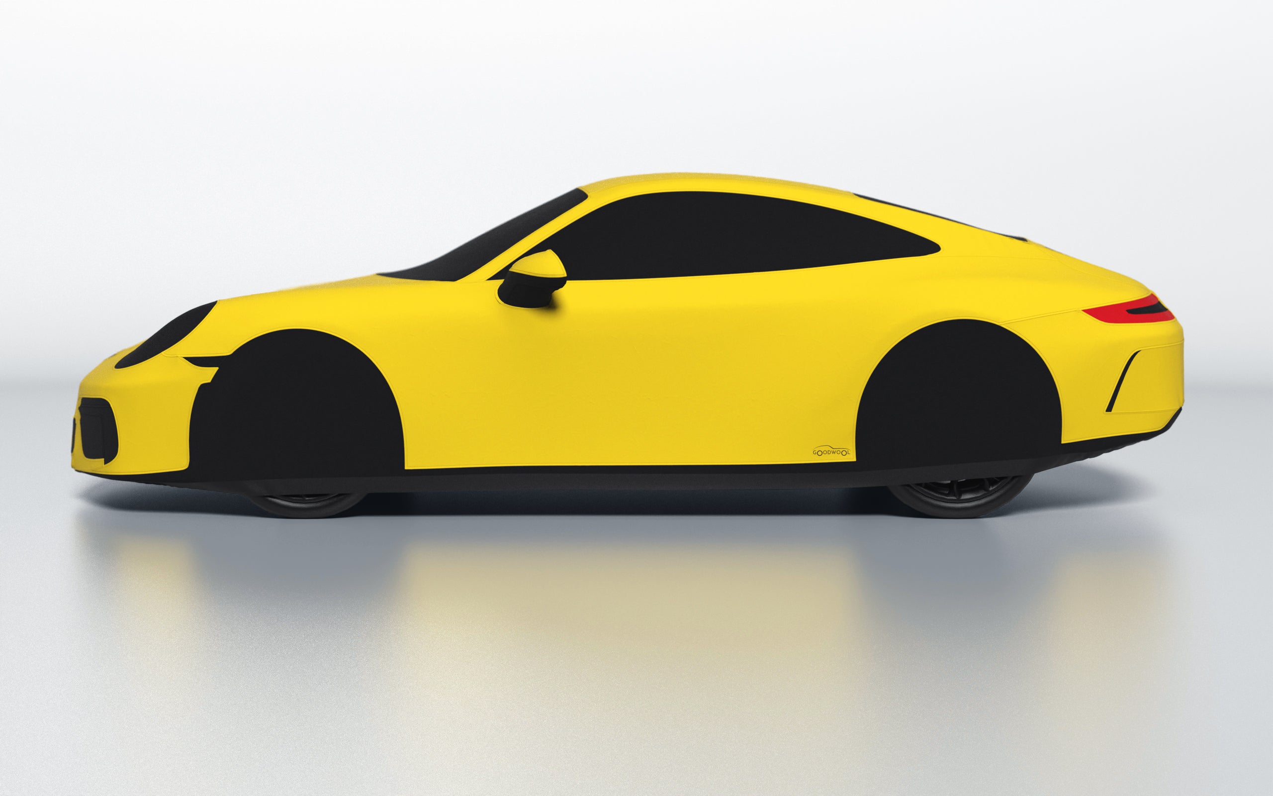 Goodwool tailor-made car cover for Porsche 911 (991.2) GT3 Touring — Yellow 340