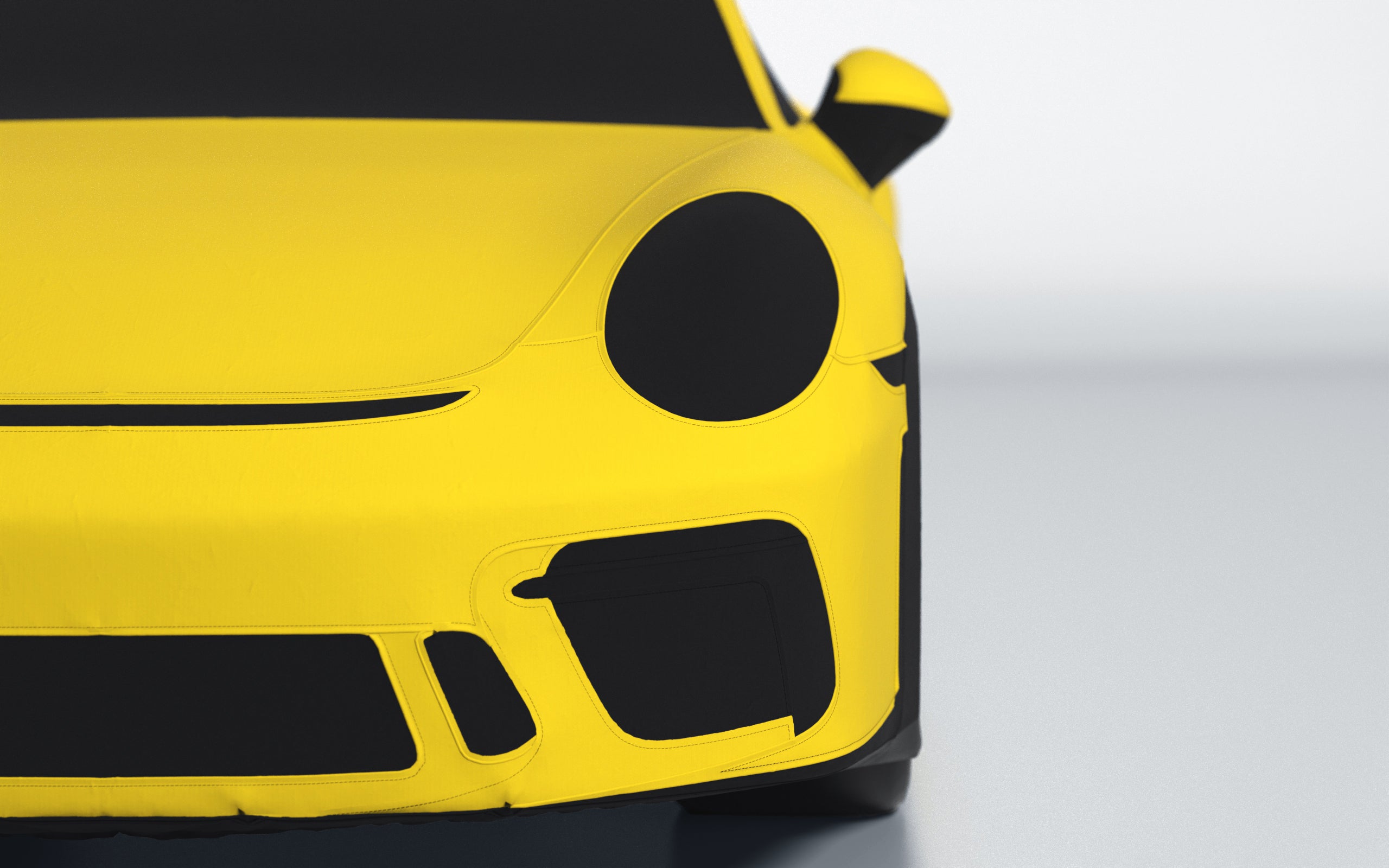 Goodwool tailor-made car cover for Porsche 911 (991.2) GT3 Touring — Yellow 340