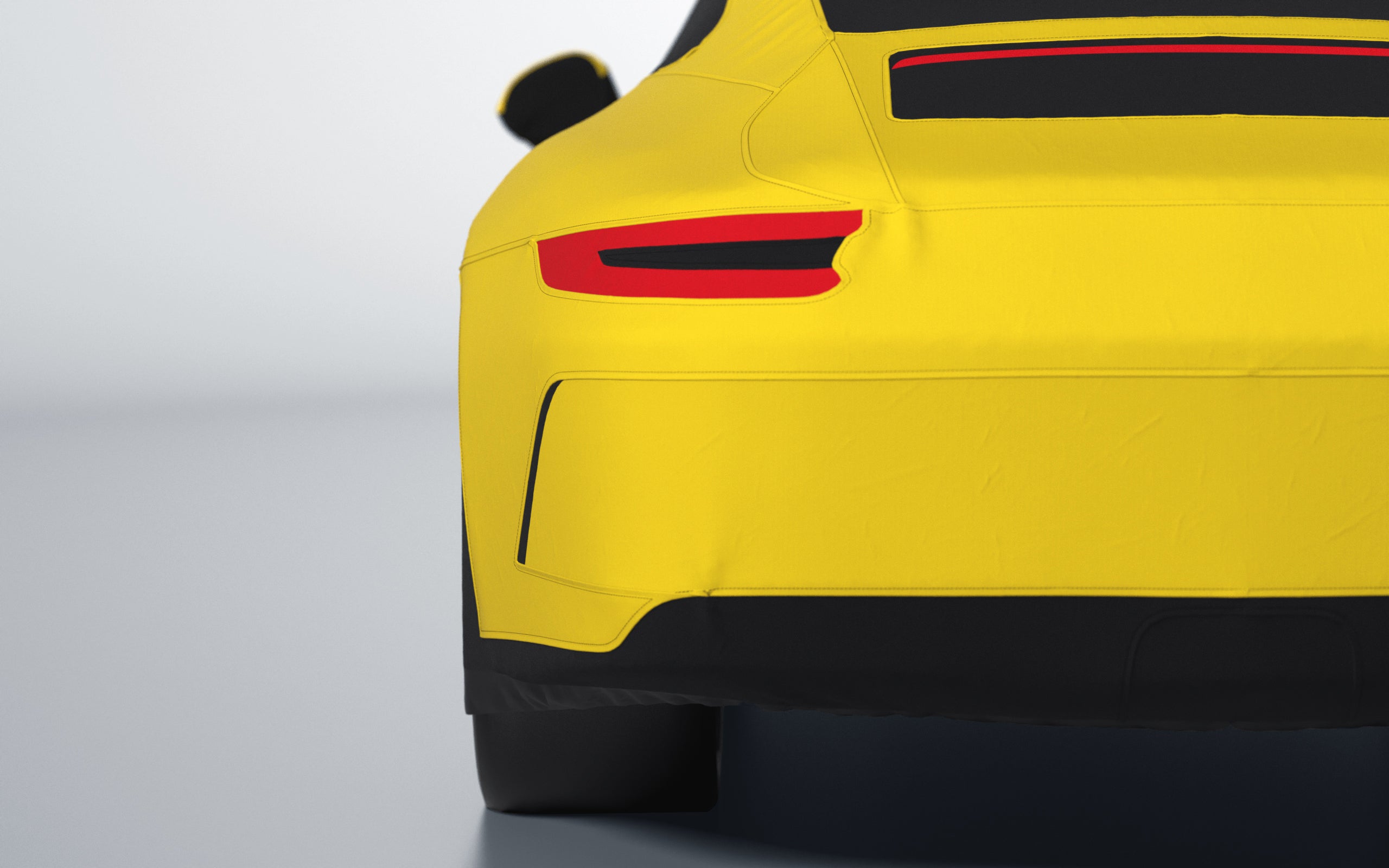 Goodwool tailor-made car cover for Porsche 911 (991.2) GT3 Touring — Yellow 340