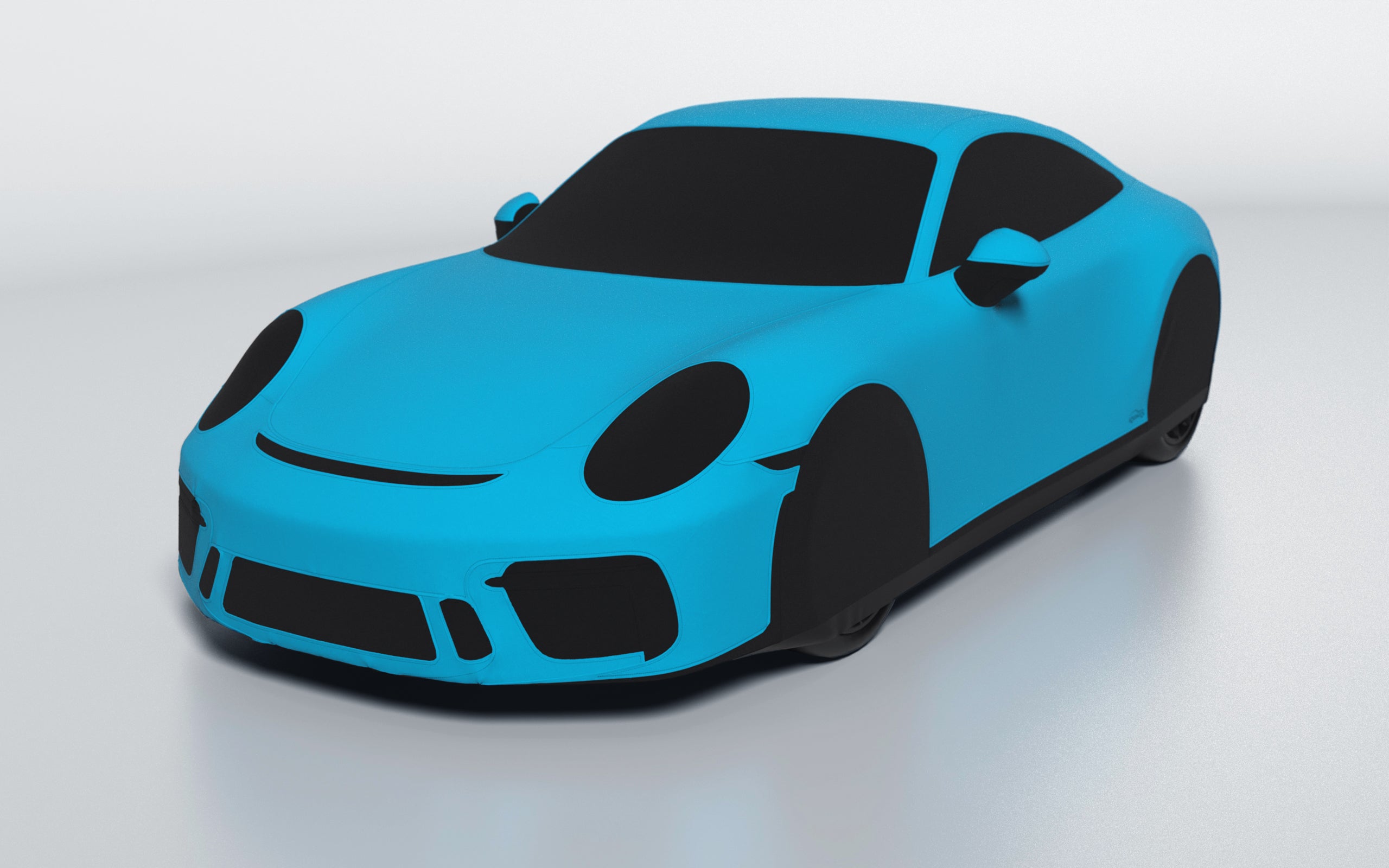 Goodwool tailor-made car cover for Porsche 911 (991.2) GT3 Touring — Blue 525