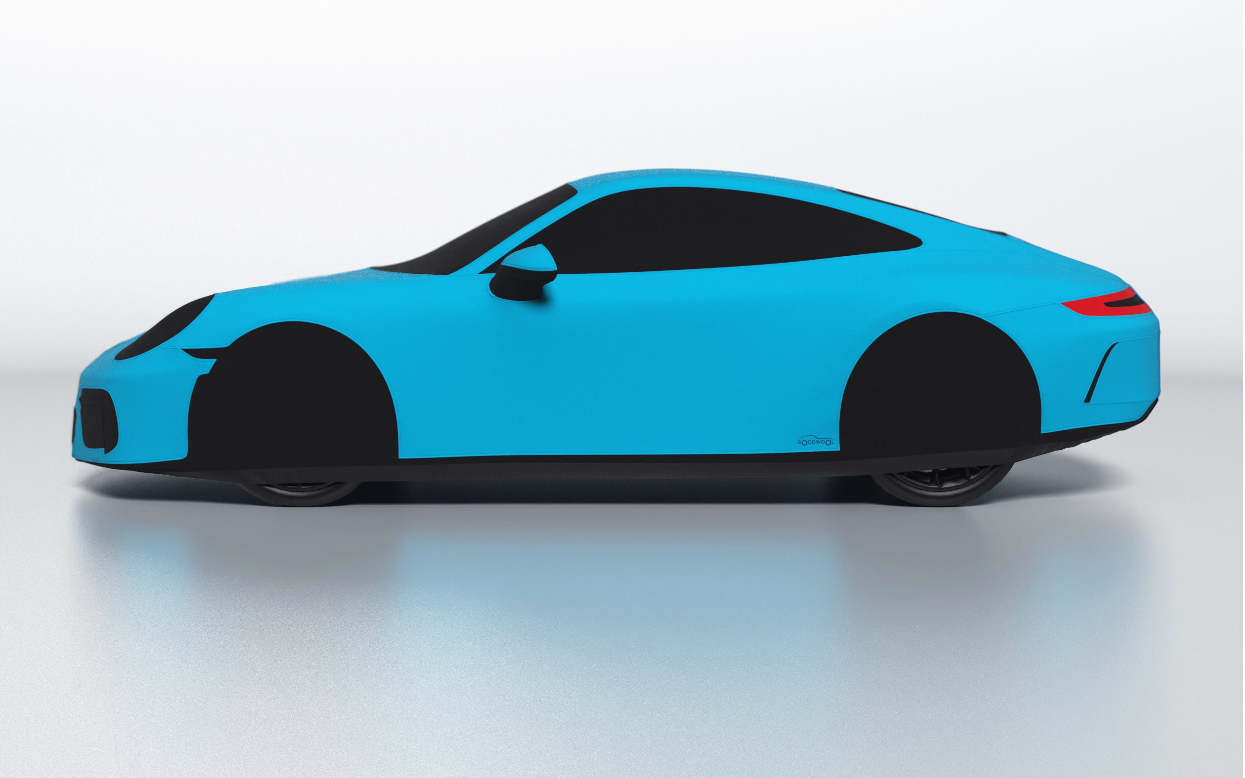 Goodwool tailor-made car cover for Porsche 911 (991.2) GT3 Touring — Blue 525