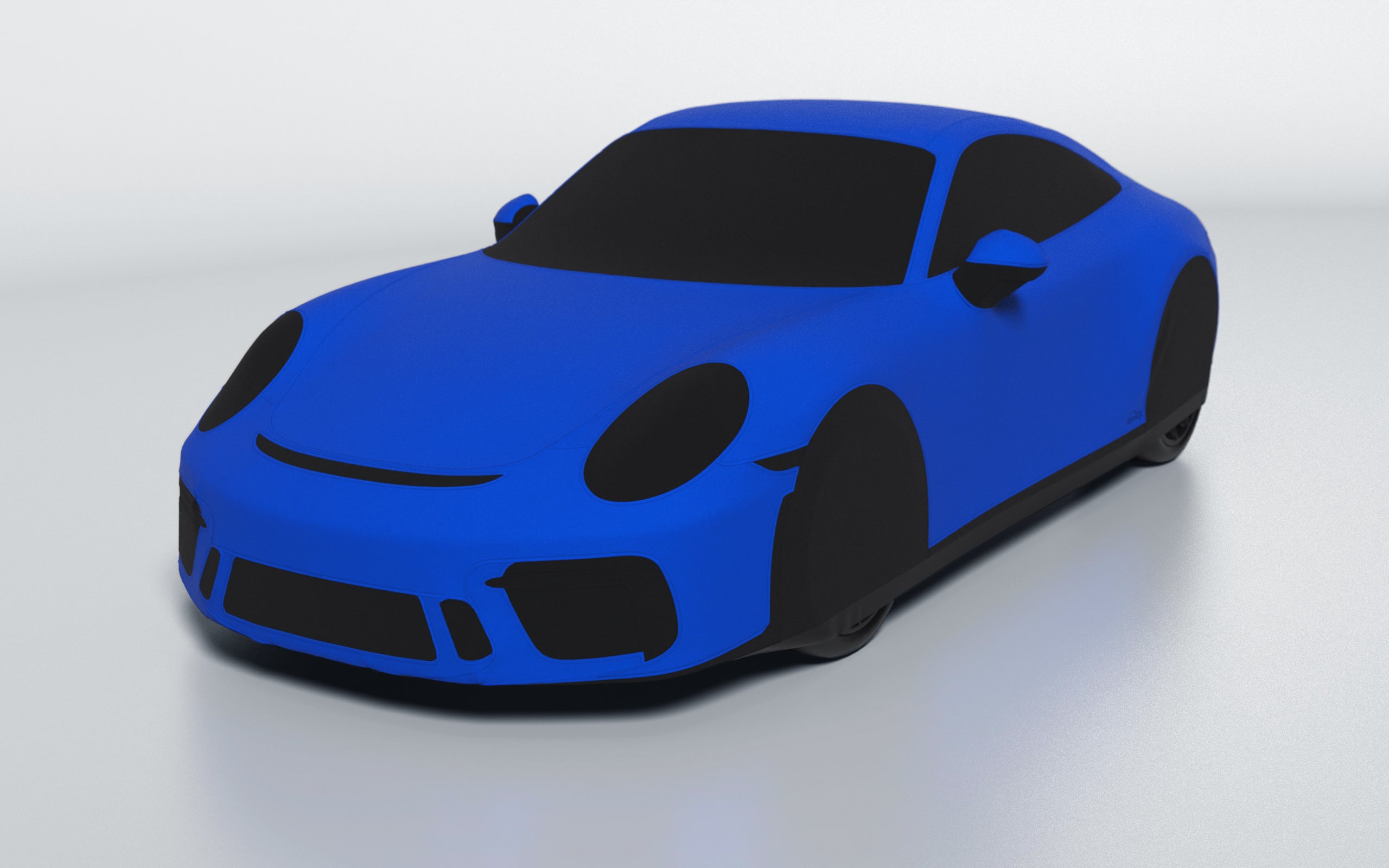 Goodwool tailor-made car cover for Porsche 911 (991.2) GT3 Touring — Blue 545
