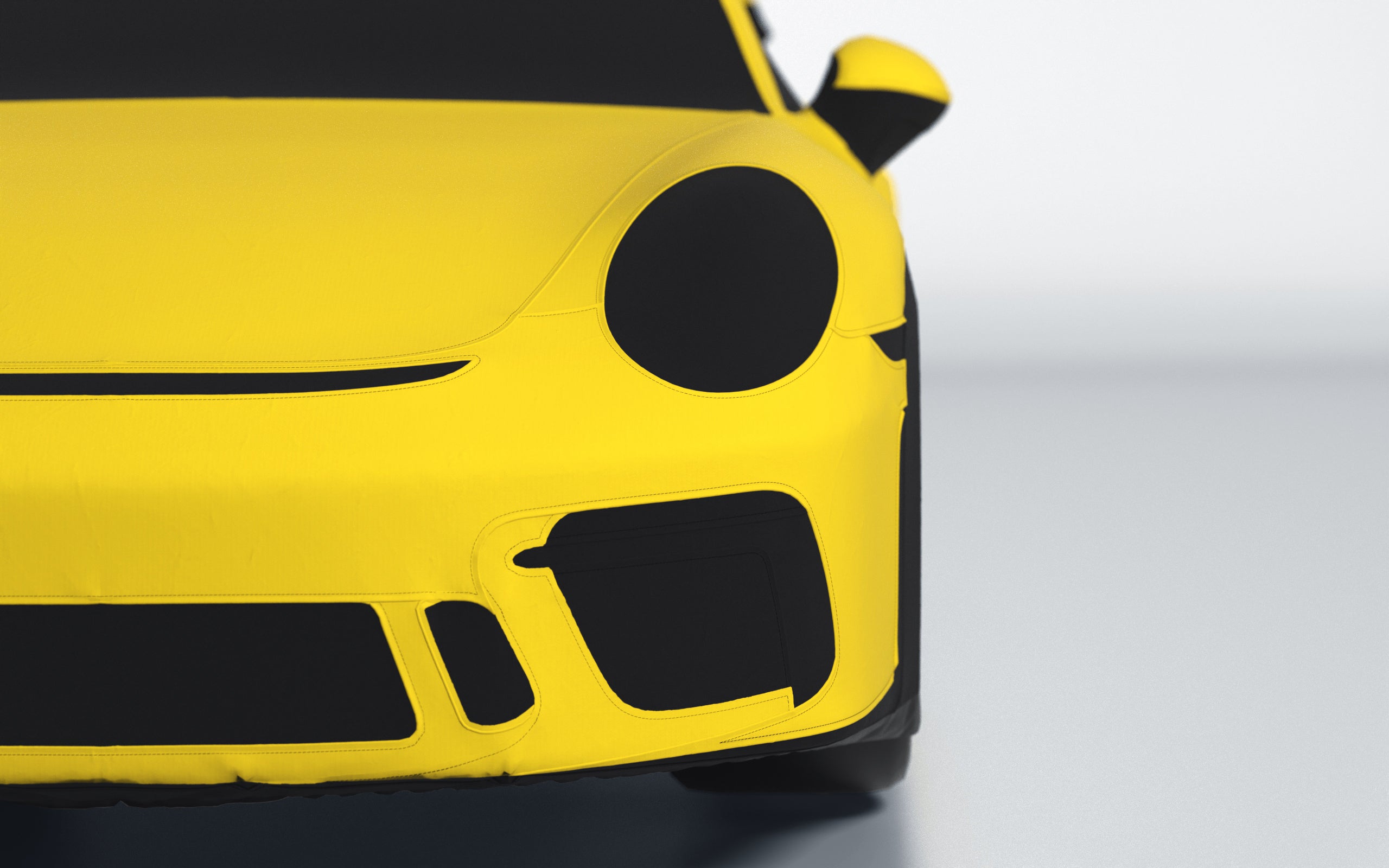 Goodwool tailor-made car cover for Porsche 911 (991.2) GT3 — Yellow 340