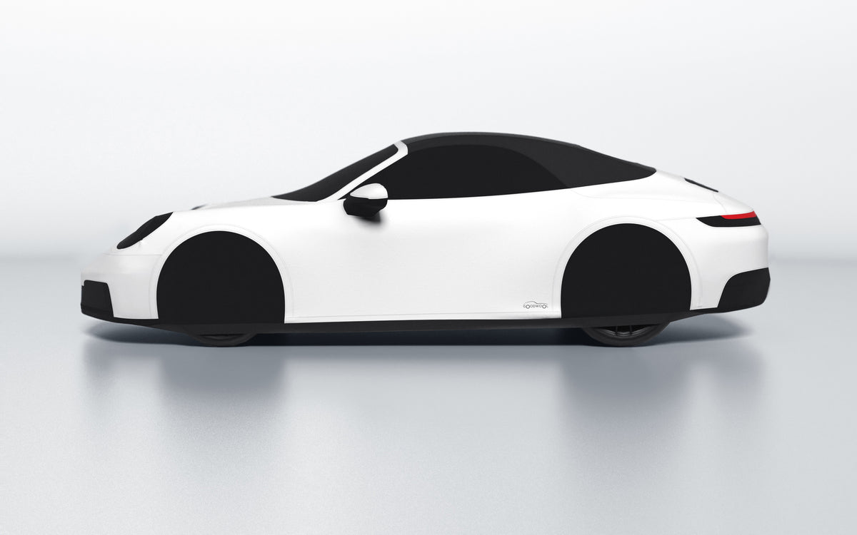 Goodwool tailor-made car cover for Porsche 911 (992.2) Carrera 4 GTS Cabriolet — White 010