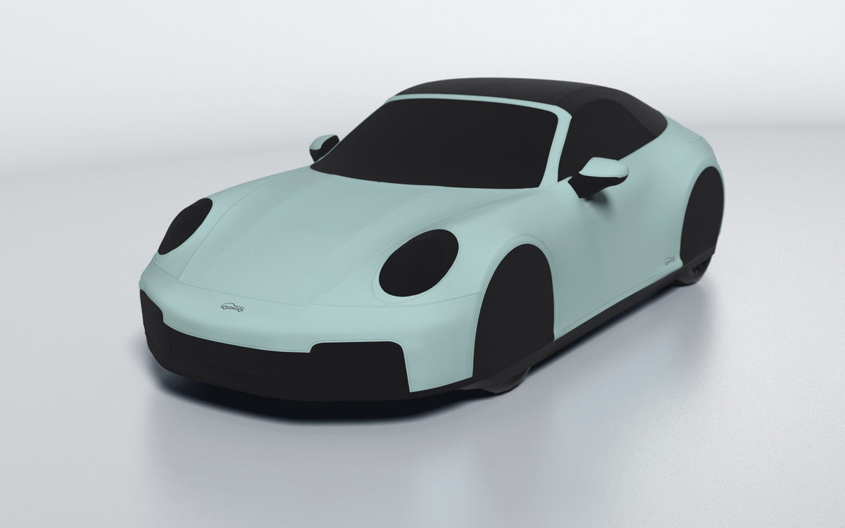 Goodwool tailor-made car cover for Porsche 911 (992.2) Carrera 4 GTS Cabriolet — Green 415