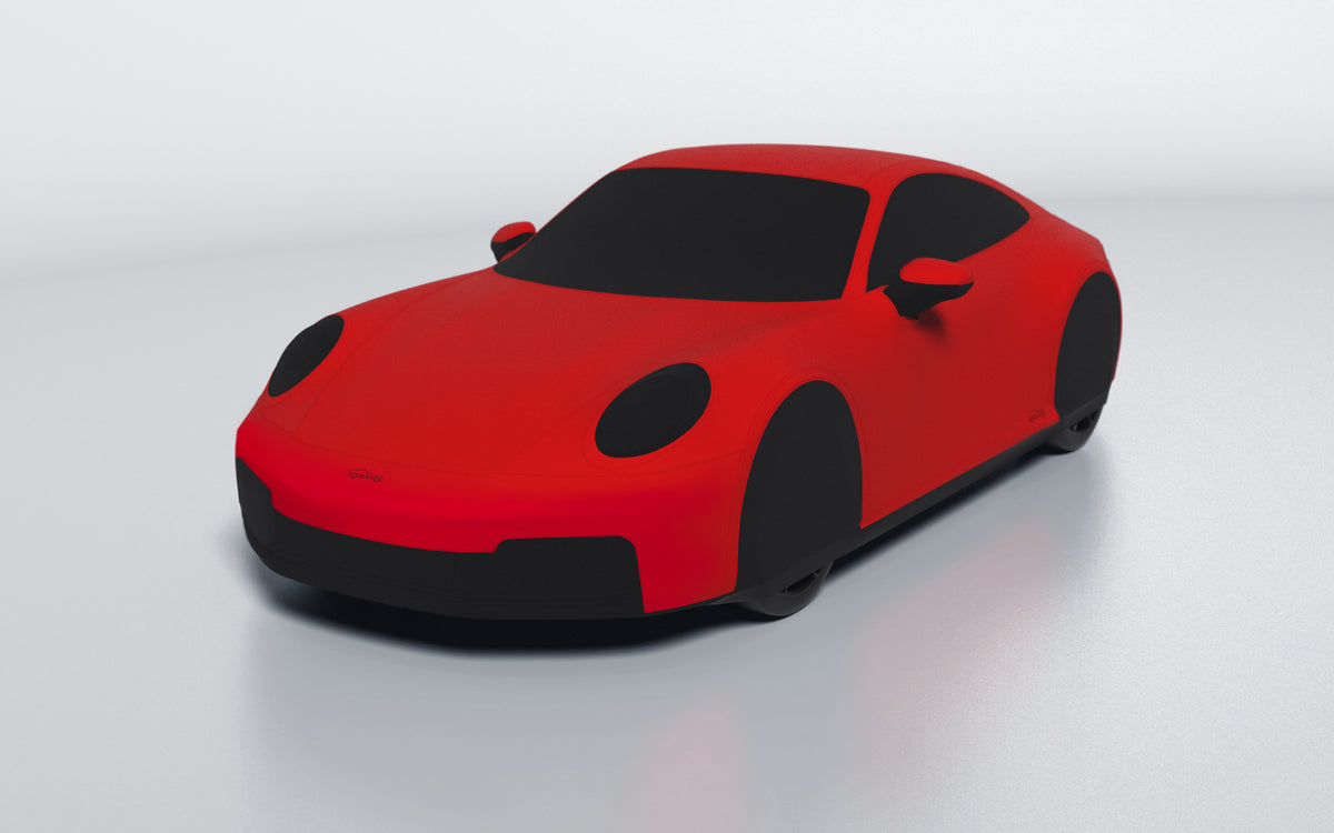 Goodwool tailor-made car cover for Porsche 911 (992.2) Carrera 4 GTS — Red 150