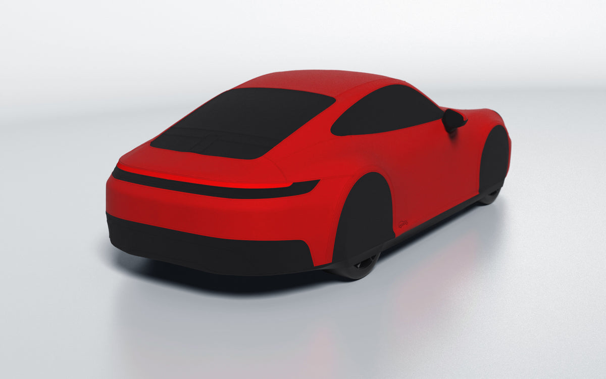 Goodwool tailor-made car cover for Porsche 911 (992.2) Carrera 4 GTS — Red 150