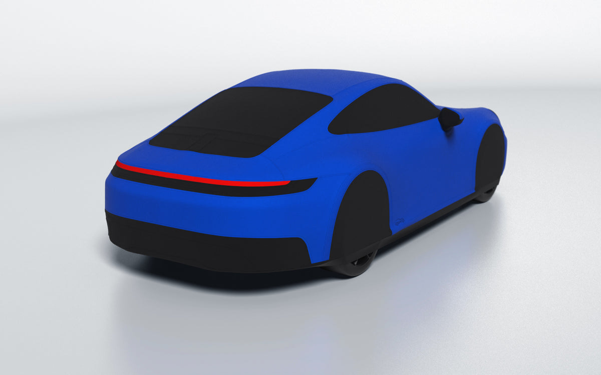 Goodwool tailor-made car cover for Porsche 911 (992.2) Carrera 4 GTS — Blue 545