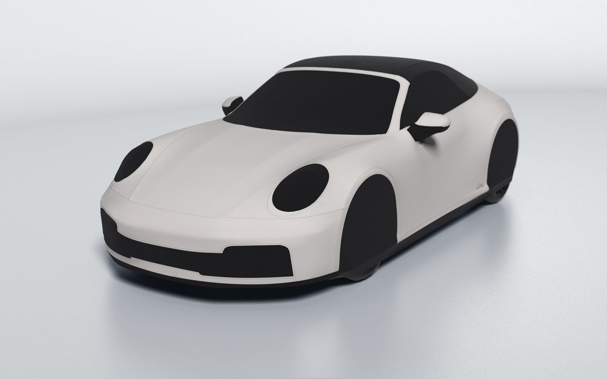 Goodwool tailor-made car cover for Porsche 911 (992.2) Carrera 4S Cabriolet — White 030