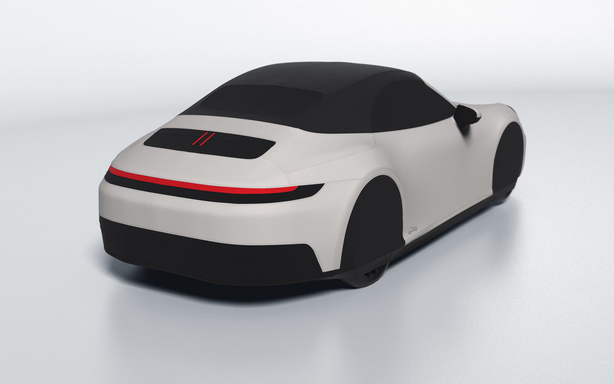 Goodwool tailor-made car cover for Porsche 911 (992.2) Carrera 4S Cabriolet — White 030