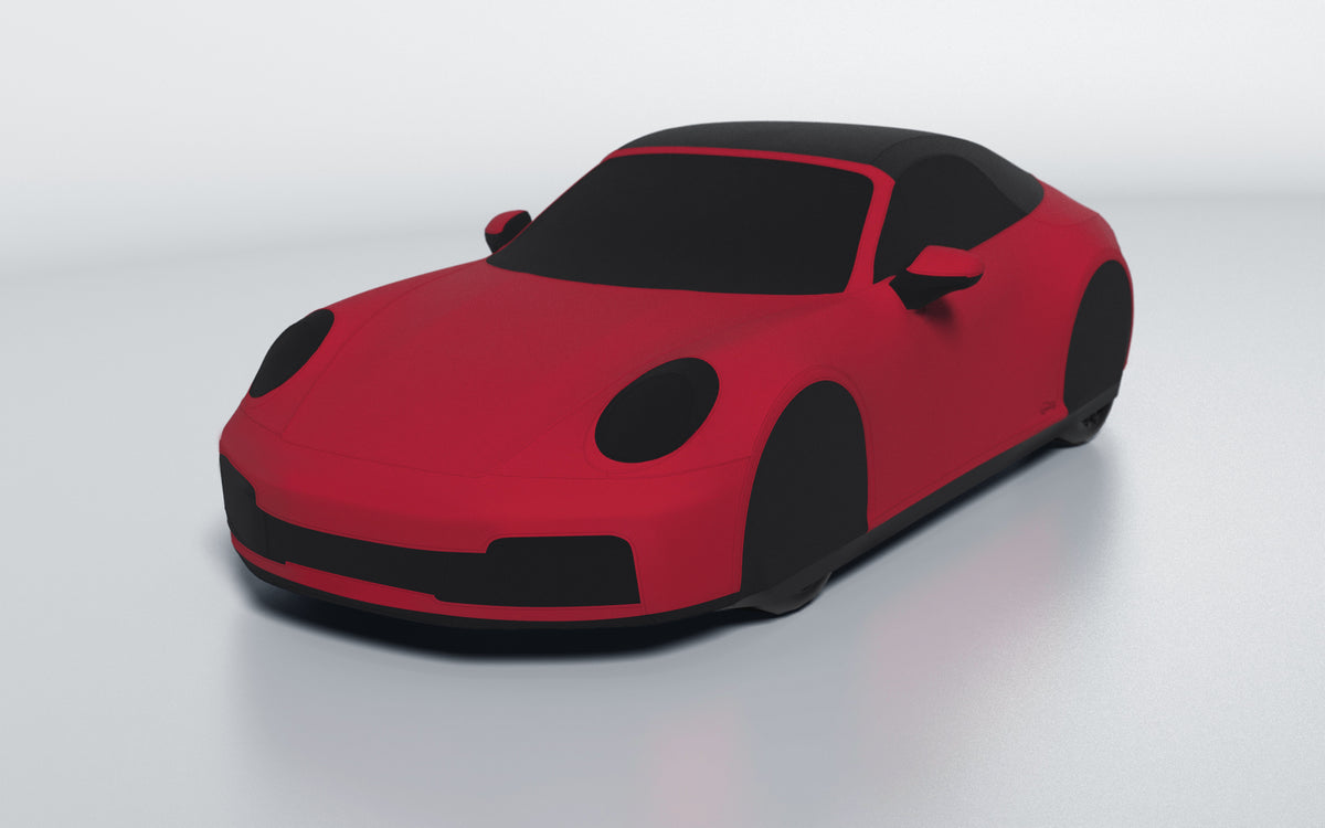 Goodwool tailor-made car cover for Porsche 911 (992.2) Carrera 4S Cabriolet — Red 130