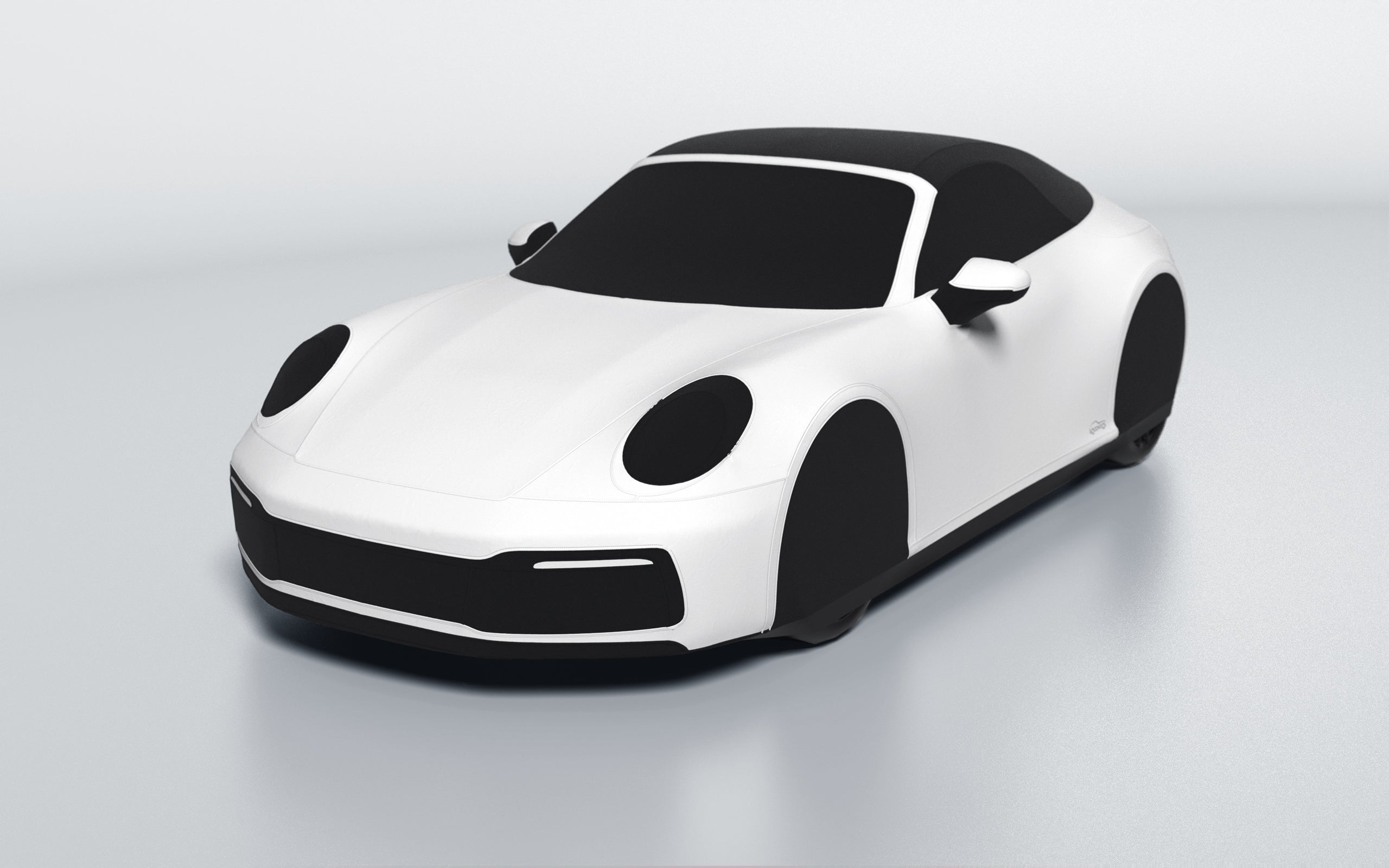 Goodwool tailor-made car cover for Porsche 911 (992.1) Carrera Cabrio — White 010