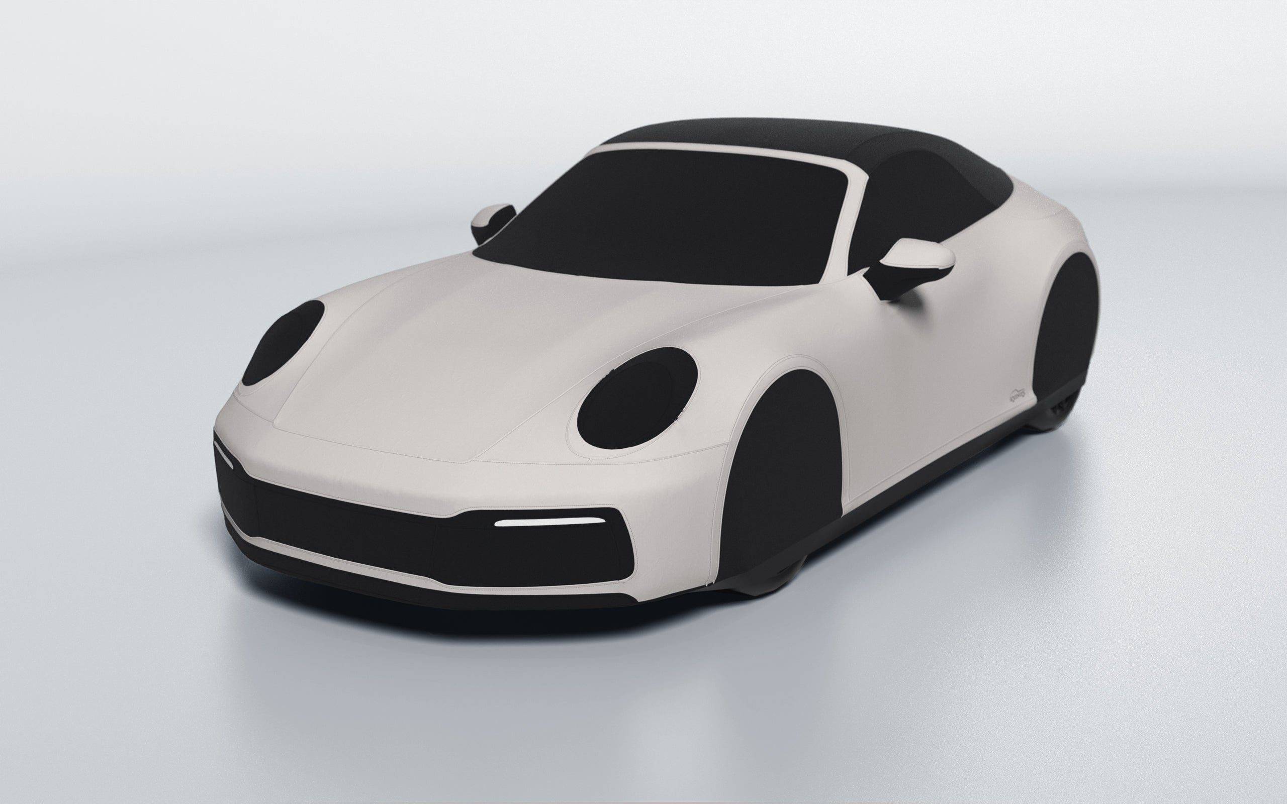 Goodwool tailor-made car cover for Porsche 911 (992.1) Carrera Cabrio — White 030