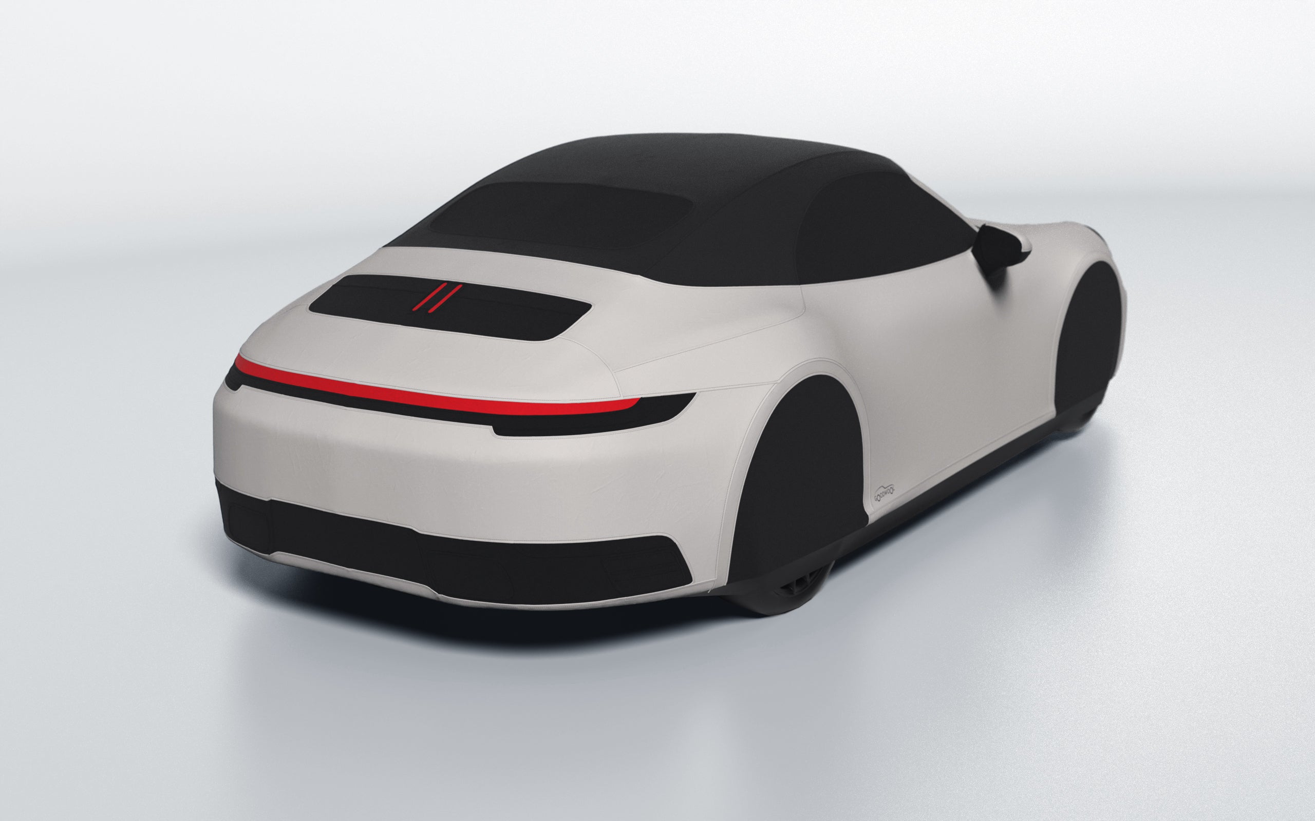 Goodwool tailor-made car cover for Porsche 911 (992.1) Carrera Cabrio — White 030