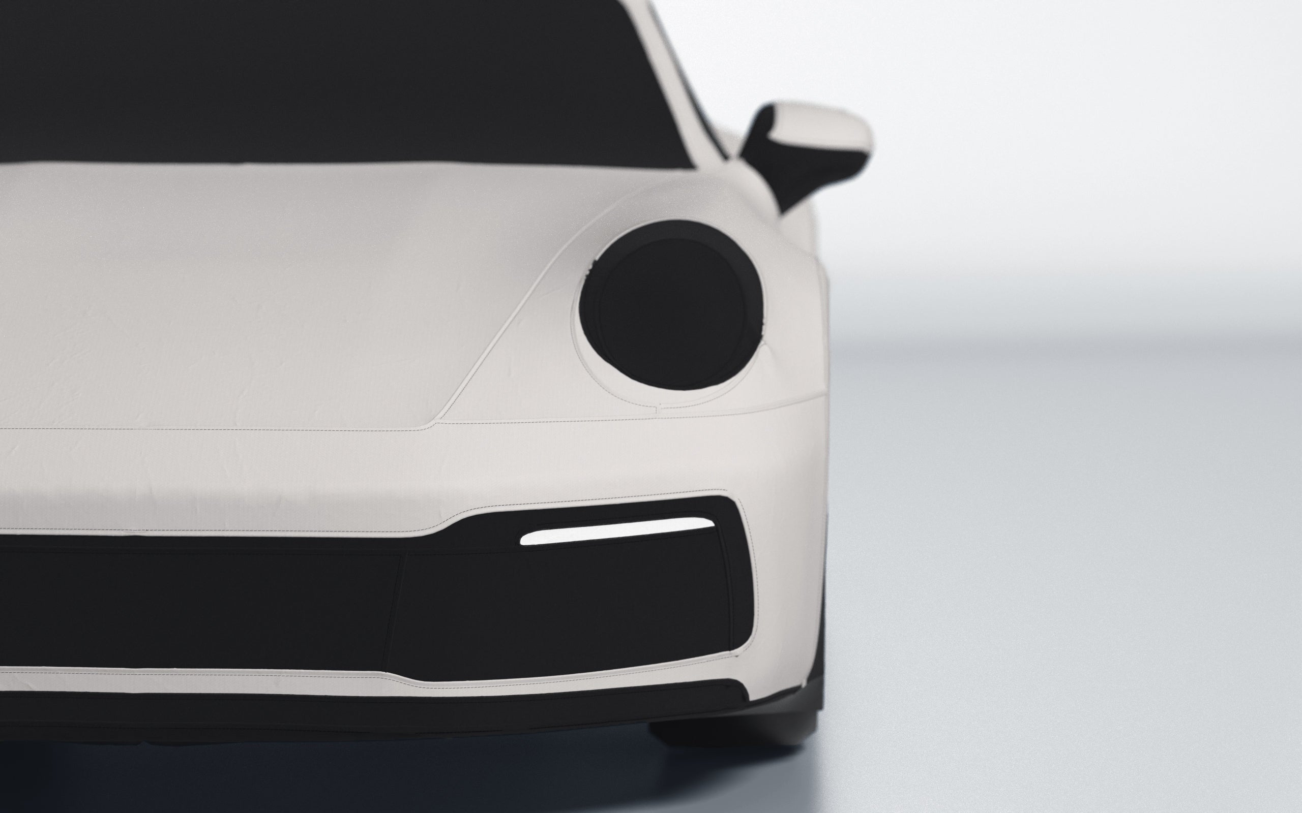 Goodwool tailor-made car cover for Porsche 911 (992.1) Carrera Cabrio — White 030