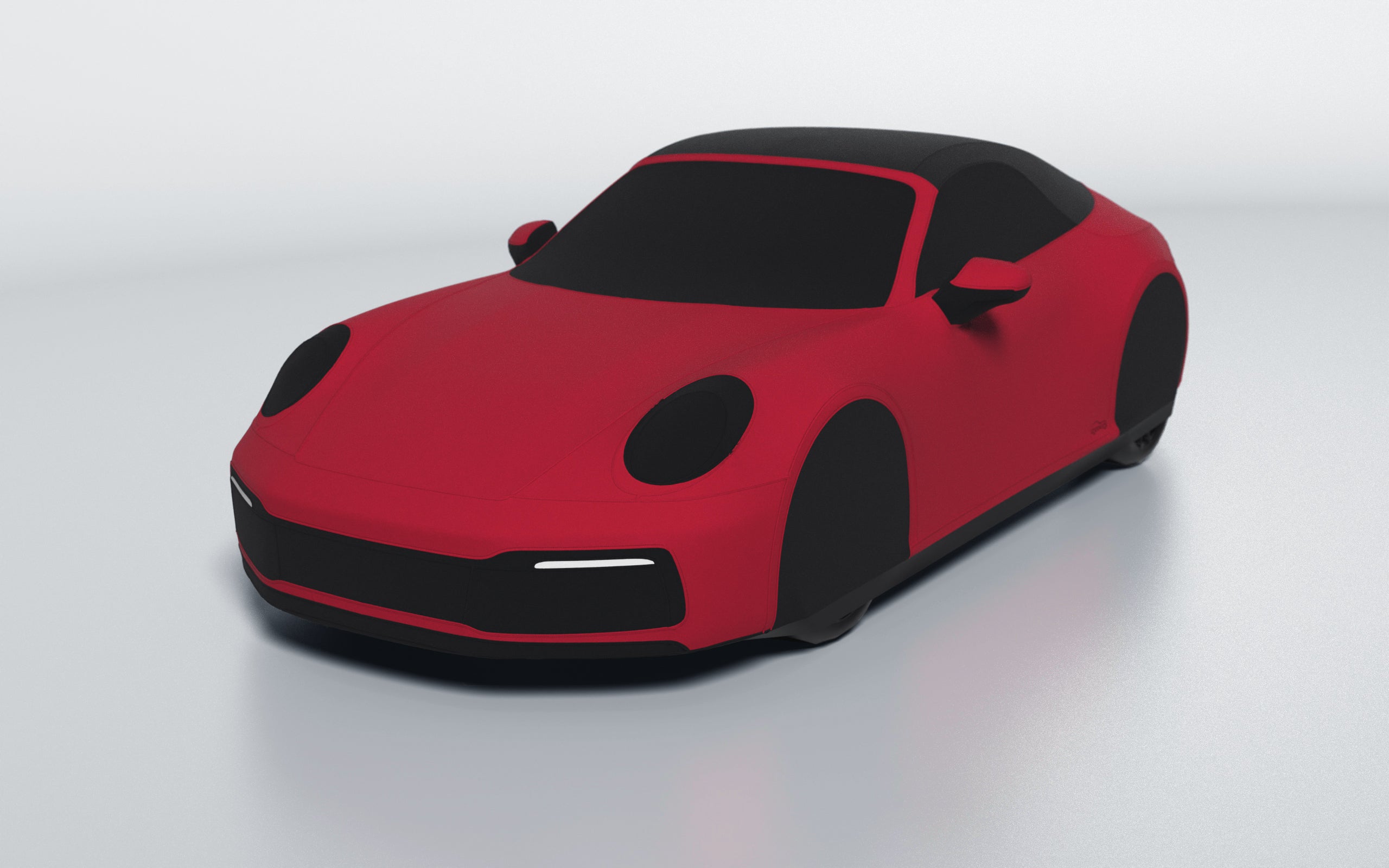Goodwool tailor-made car cover for Porsche 911 (992.1) Carrera Cabrio — Red 130