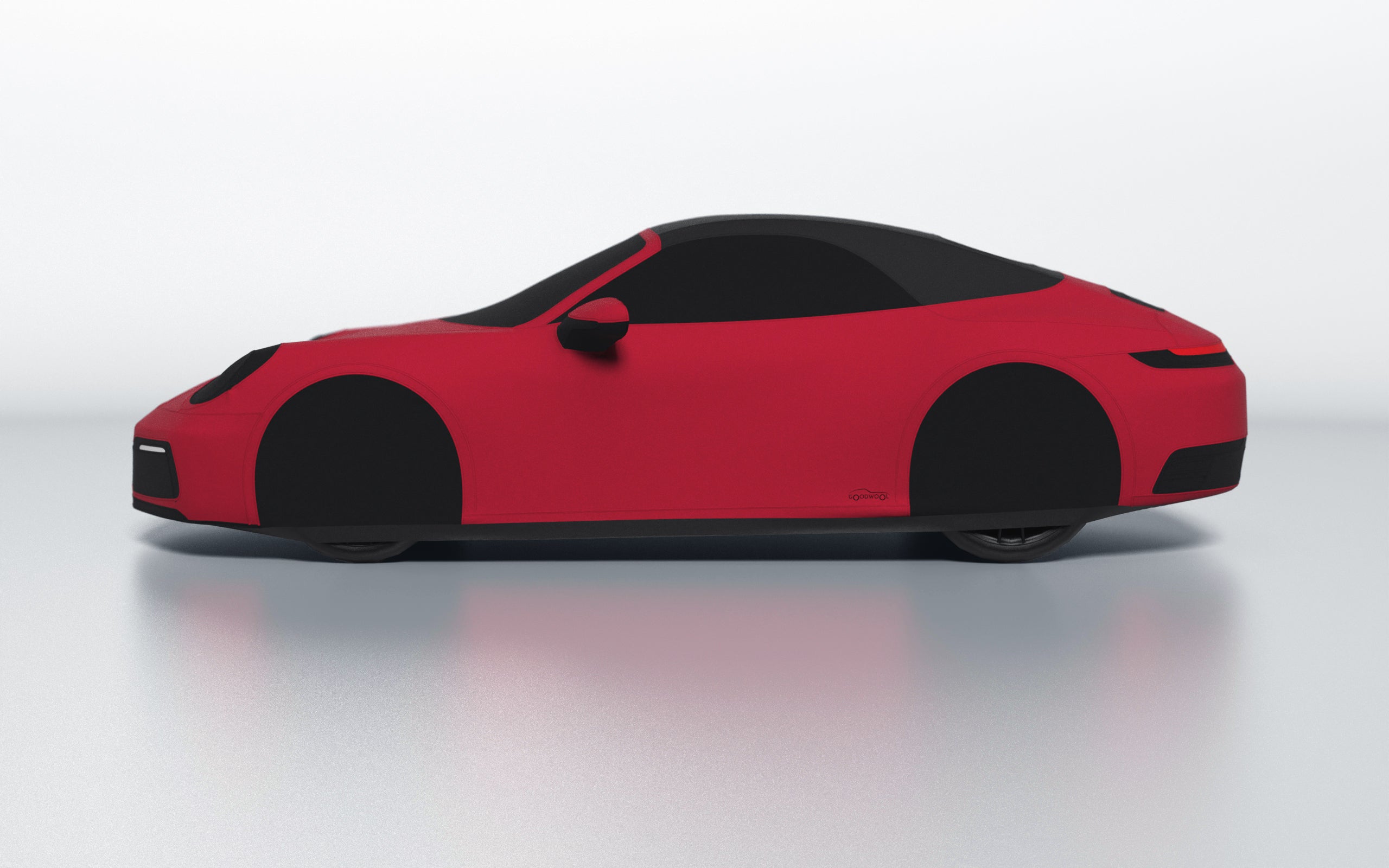 Goodwool tailor-made car cover for Porsche 911 (992.1) Carrera Cabrio — Red 130