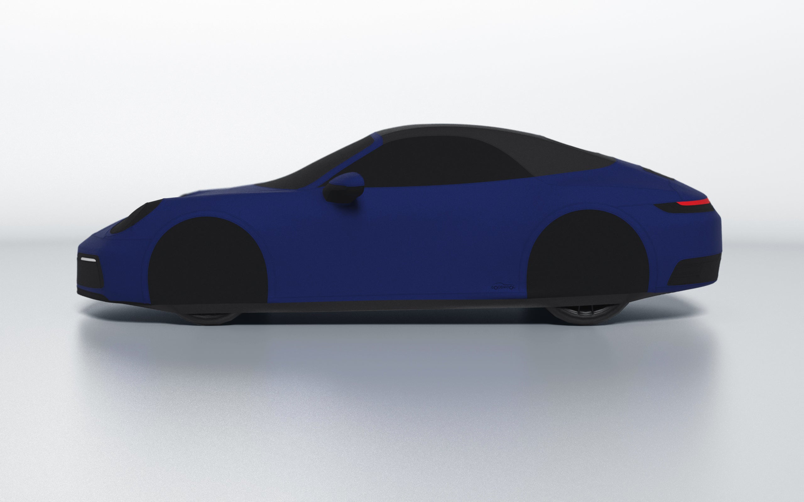 Goodwool tailor-made car cover for Porsche 911 (992.1) Carrera Cabrio — Blue 580