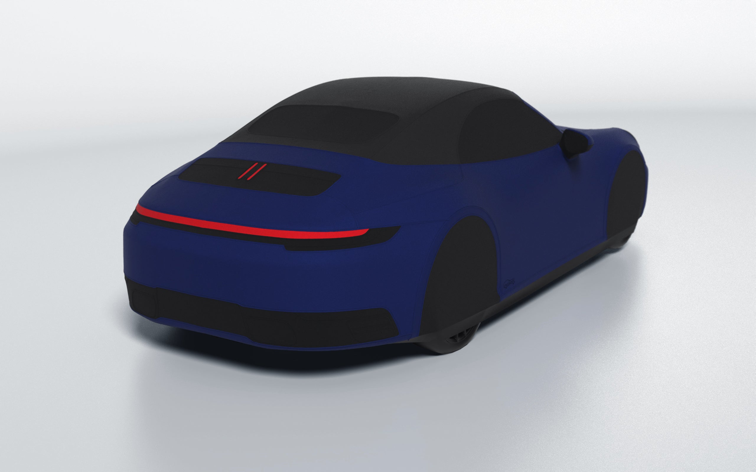Goodwool tailor-made car cover for Porsche 911 (992.1) Carrera Cabrio — Blue 580