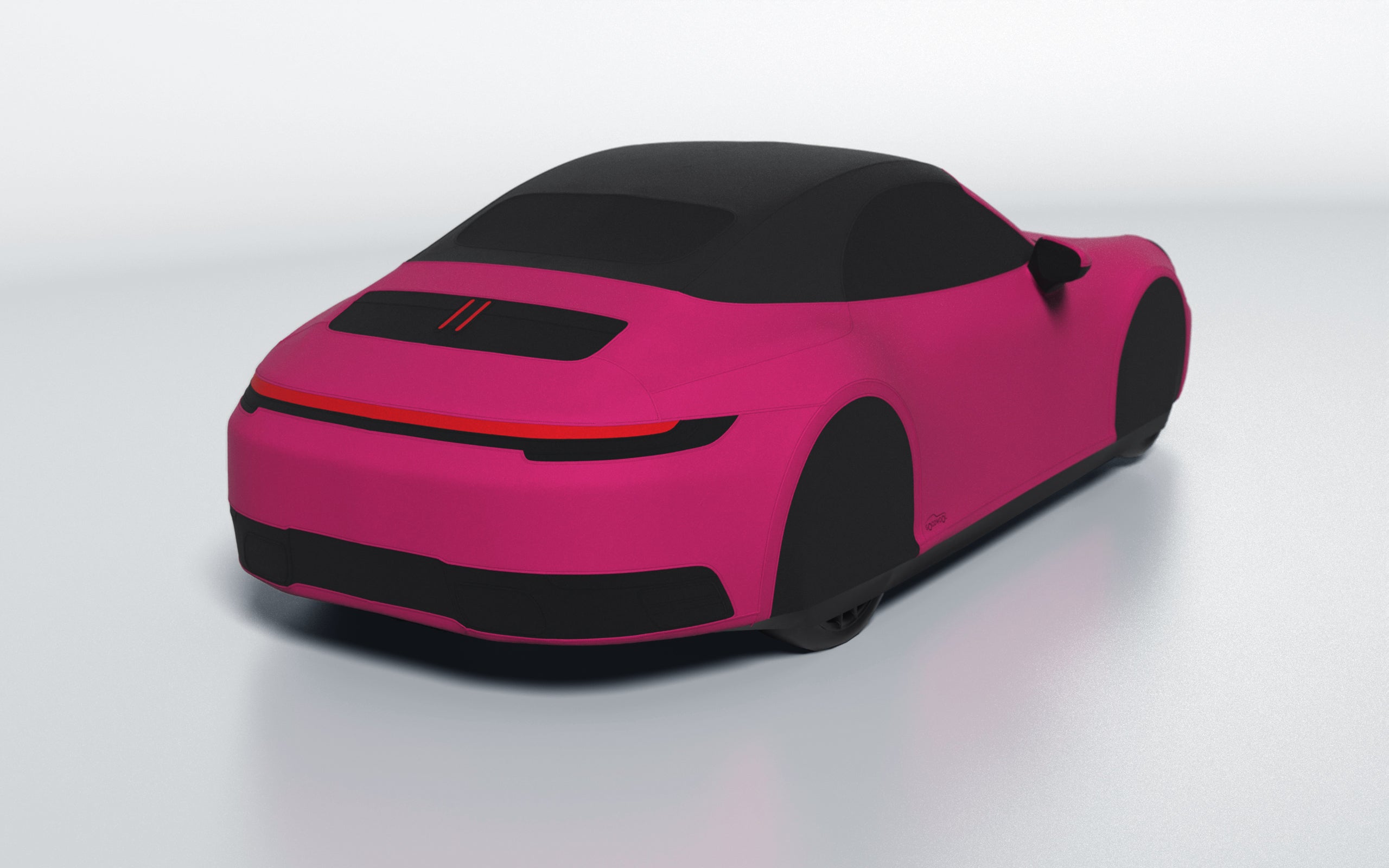 Goodwool tailor-made car cover for Porsche 911 (992.1) Carrera Cabrio — Purple 620