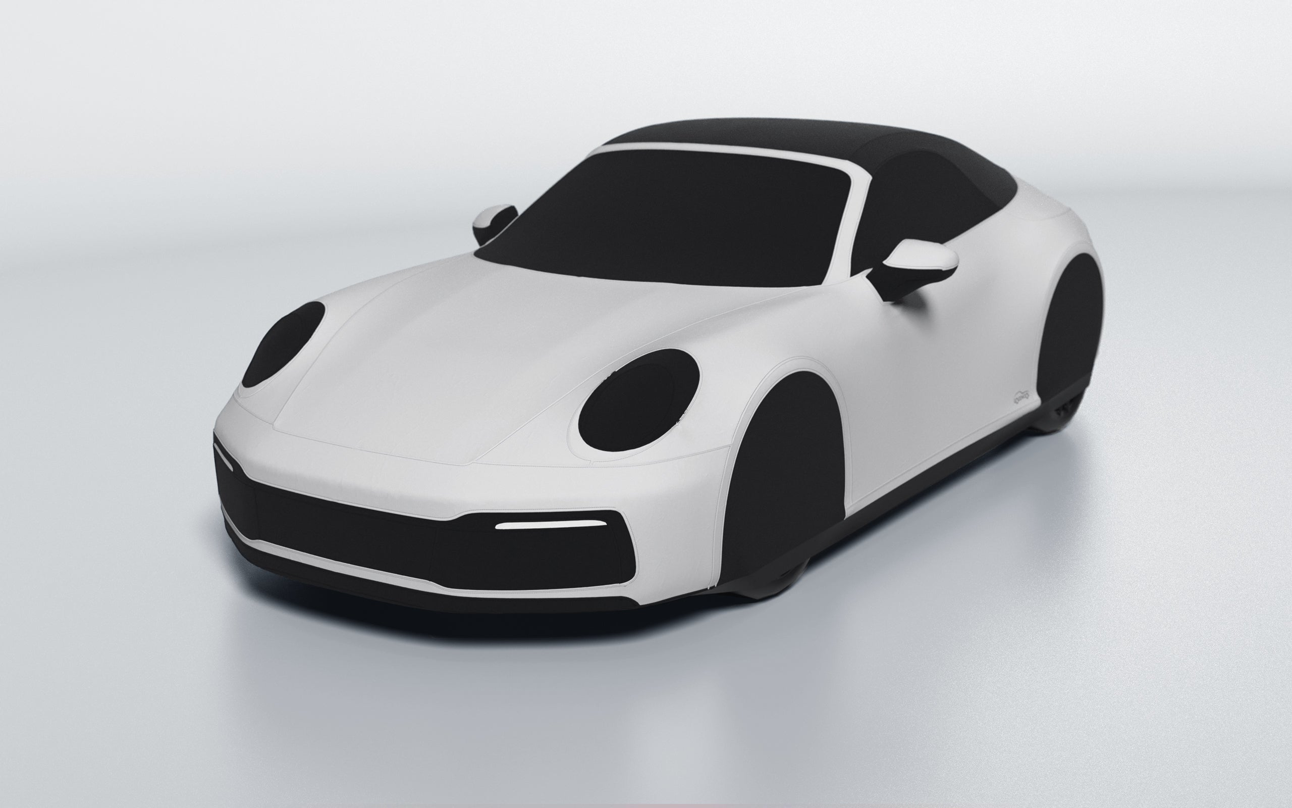 Goodwool tailor-made car cover for Porsche 911 (992.1) Carrera Cabrio — Grey 710