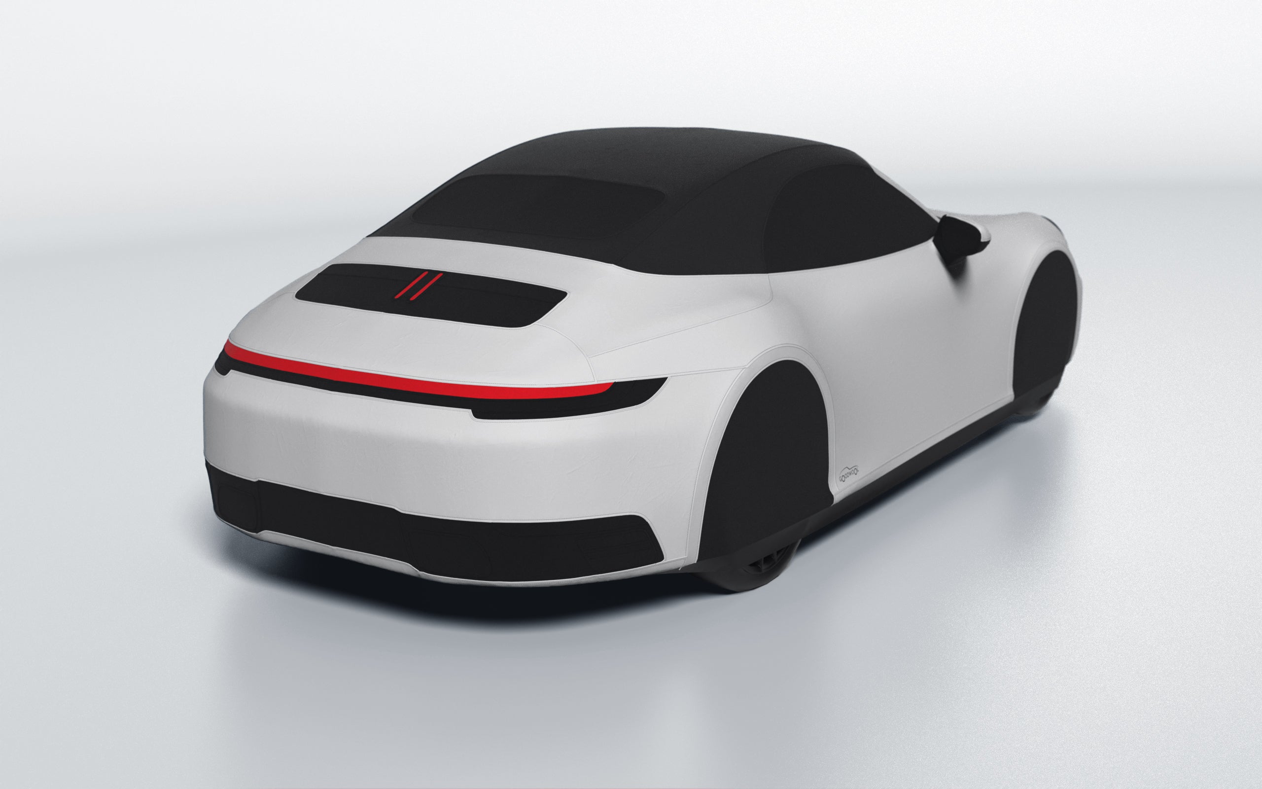 Goodwool tailor-made car cover for Porsche 911 (992.1) Carrera Cabrio — Grey 710