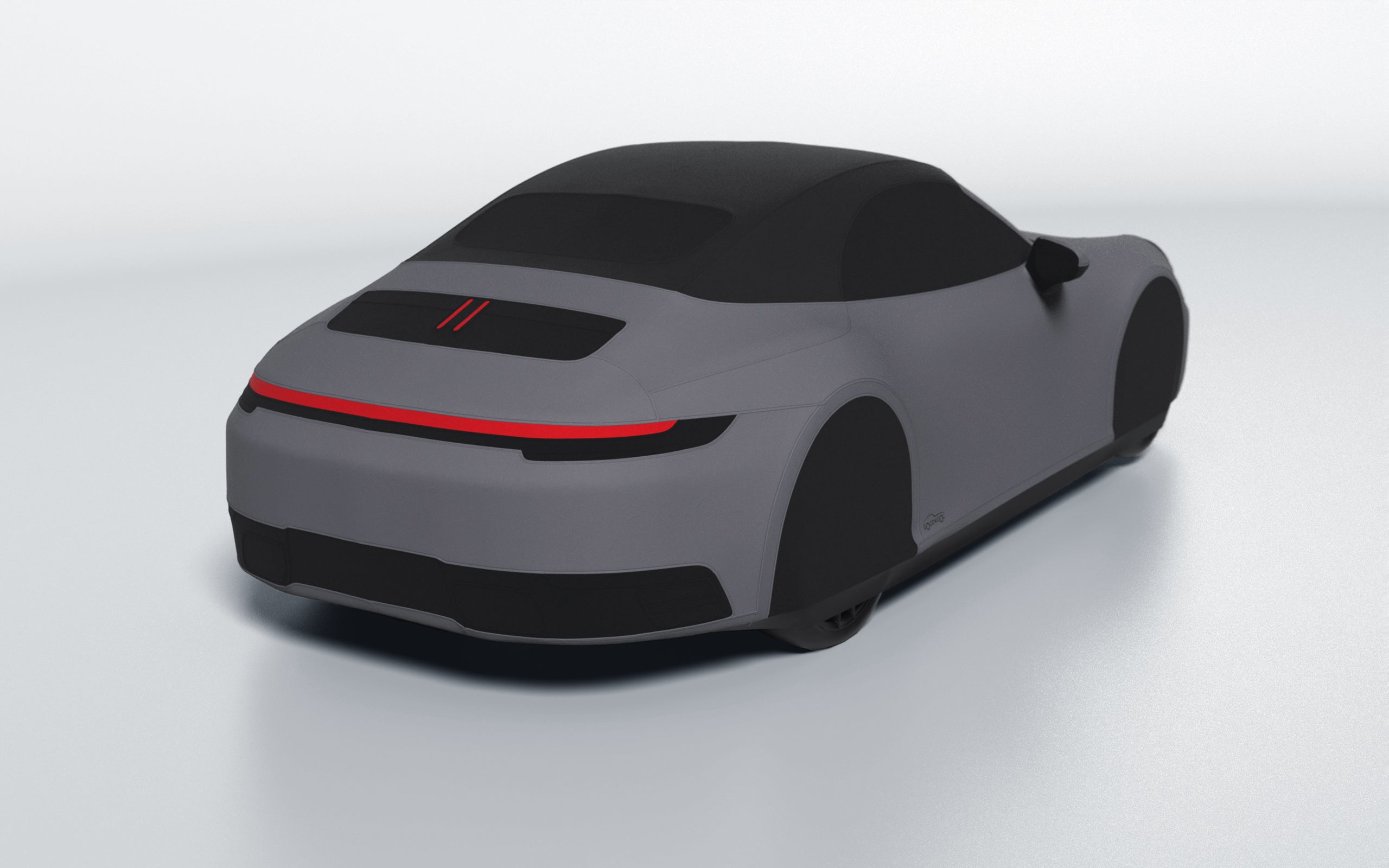 Goodwool tailor-made car cover for Porsche 911 (992.1) Carrera Cabrio — Grey 770