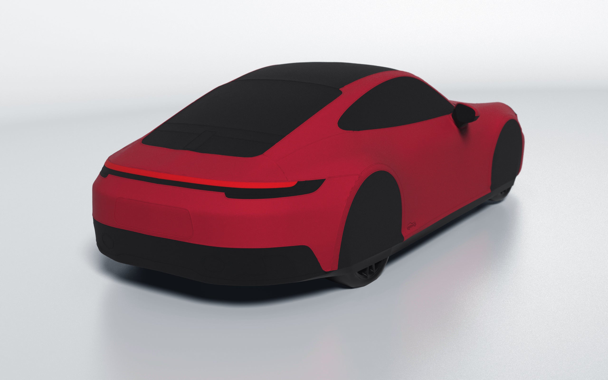 Goodwool tailor-made car cover for Porsche 911 (992.1) Carrera GTS — Red 130