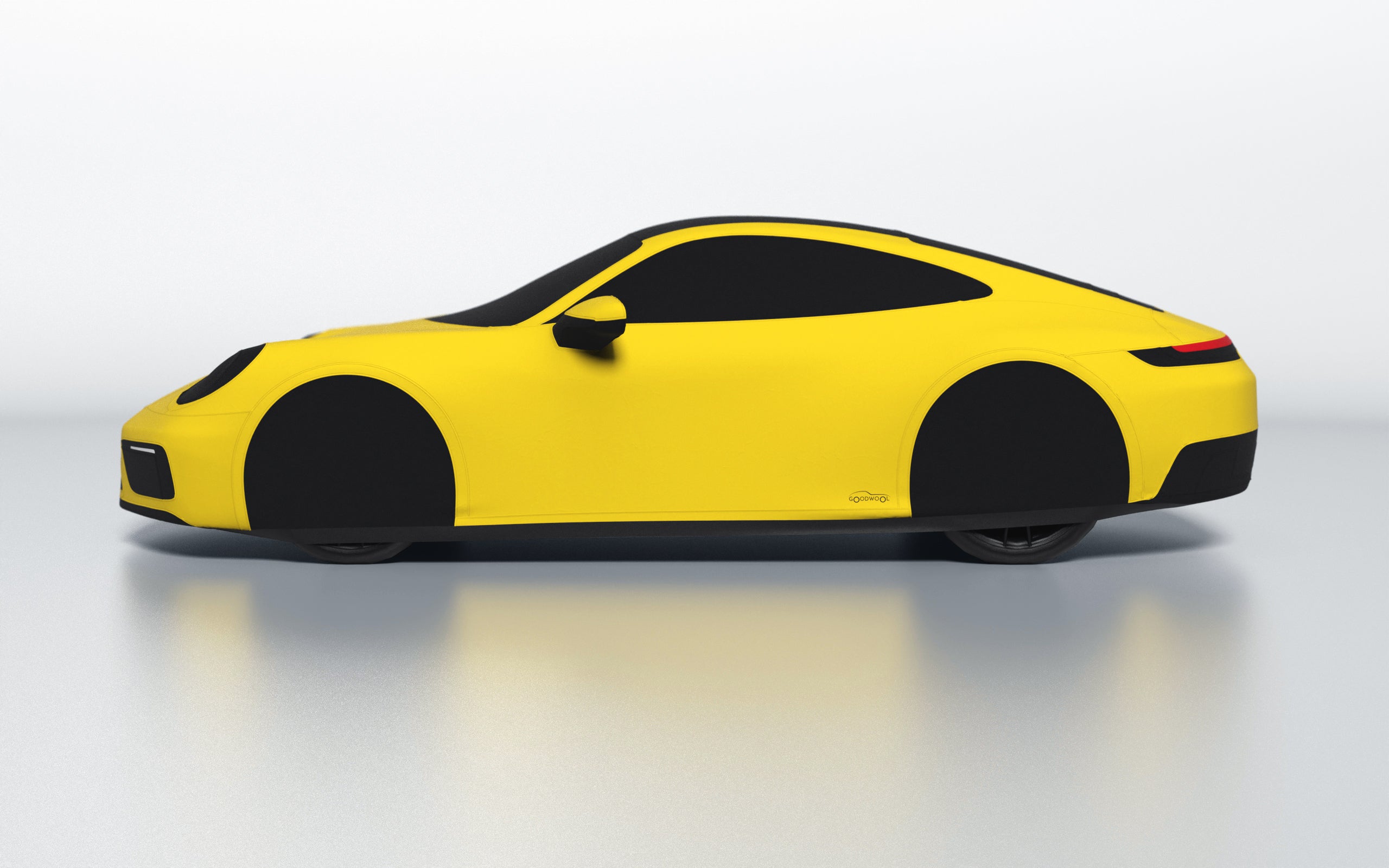 Goodwool tailor-made car cover for Porsche 911 (992.1) Carrera GTS — Yellow 340